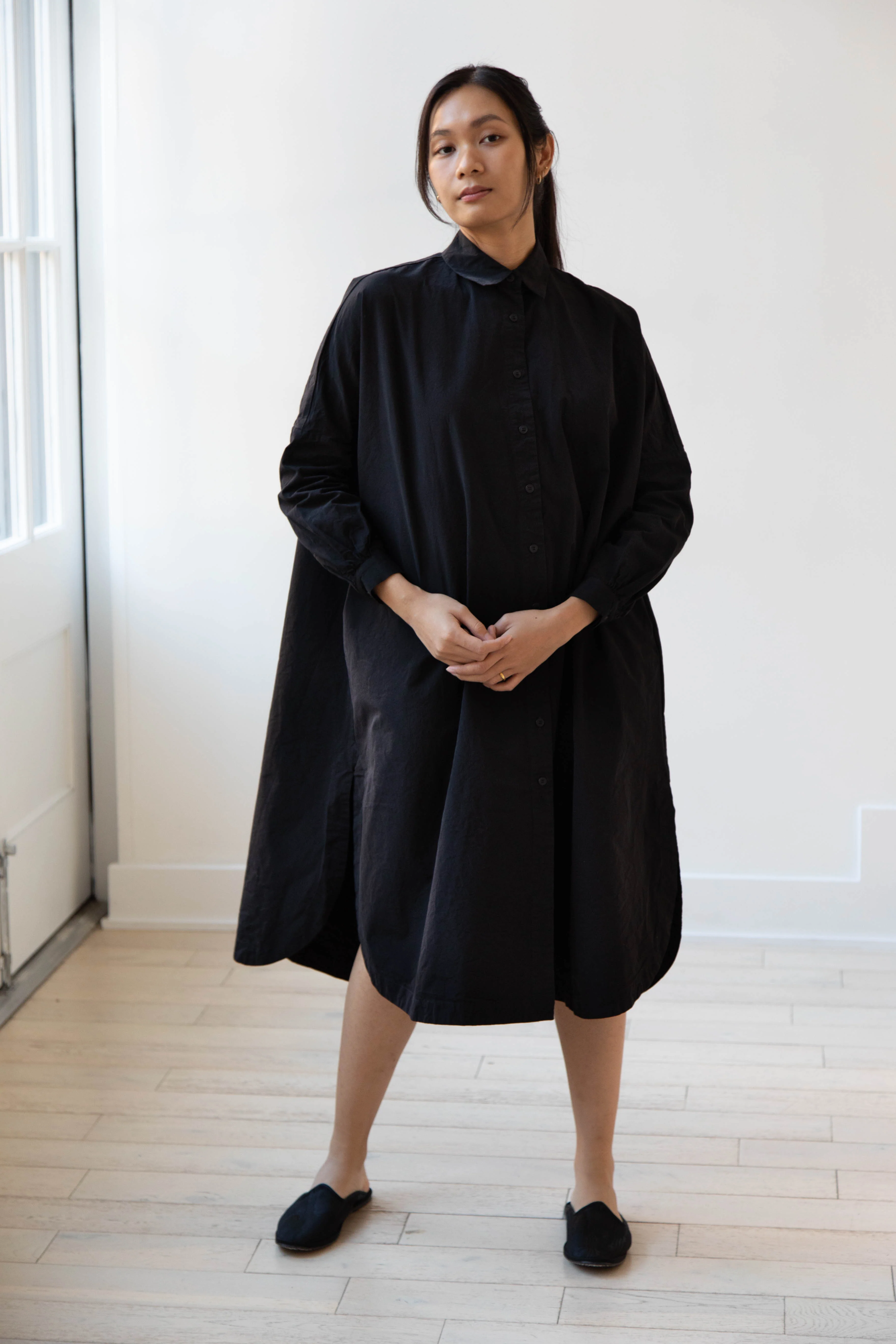 Casey Casey | Yuki Shirt Dress in Black - Image 16