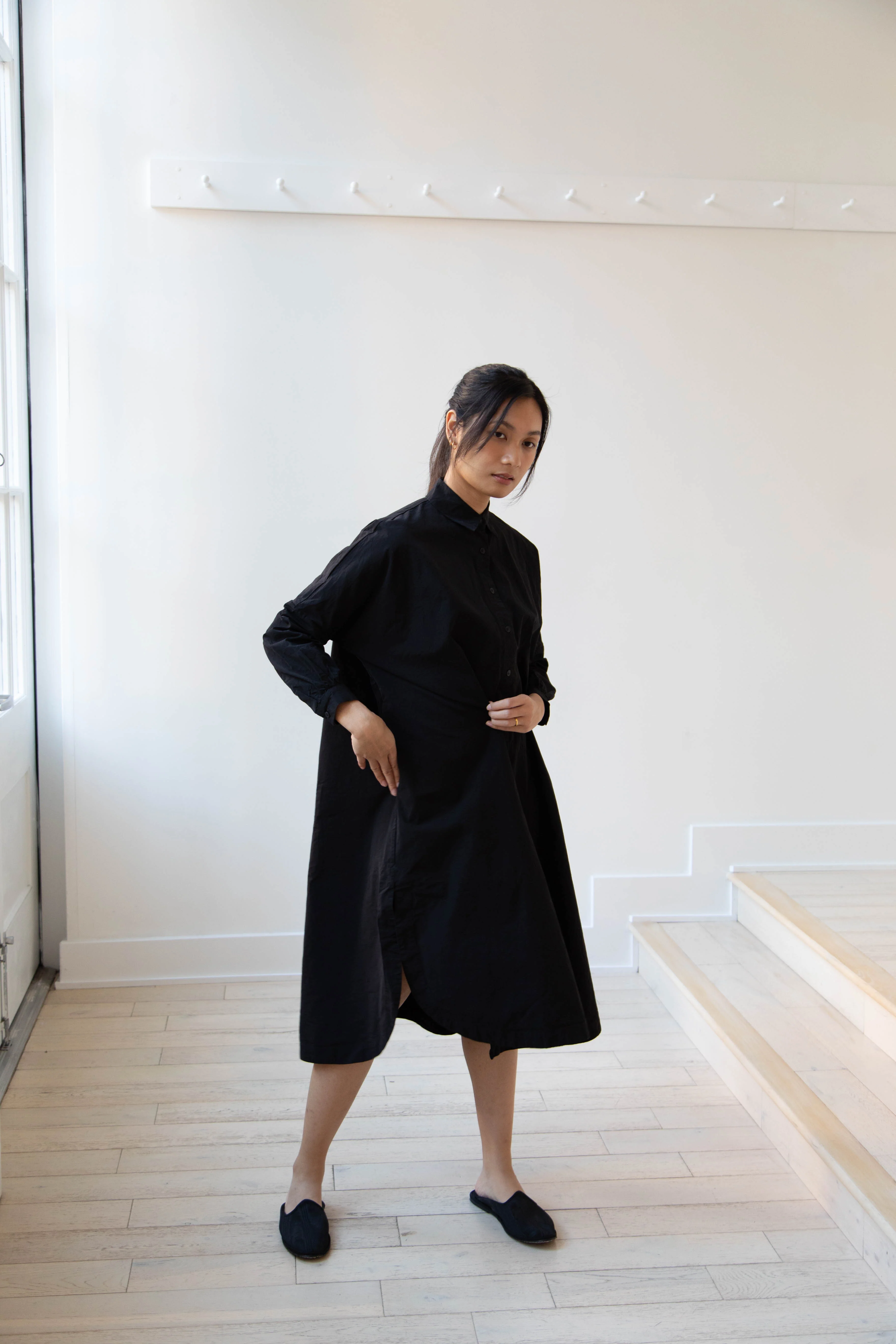 Casey Casey | Yuki Shirt Dress in Black - Image 17