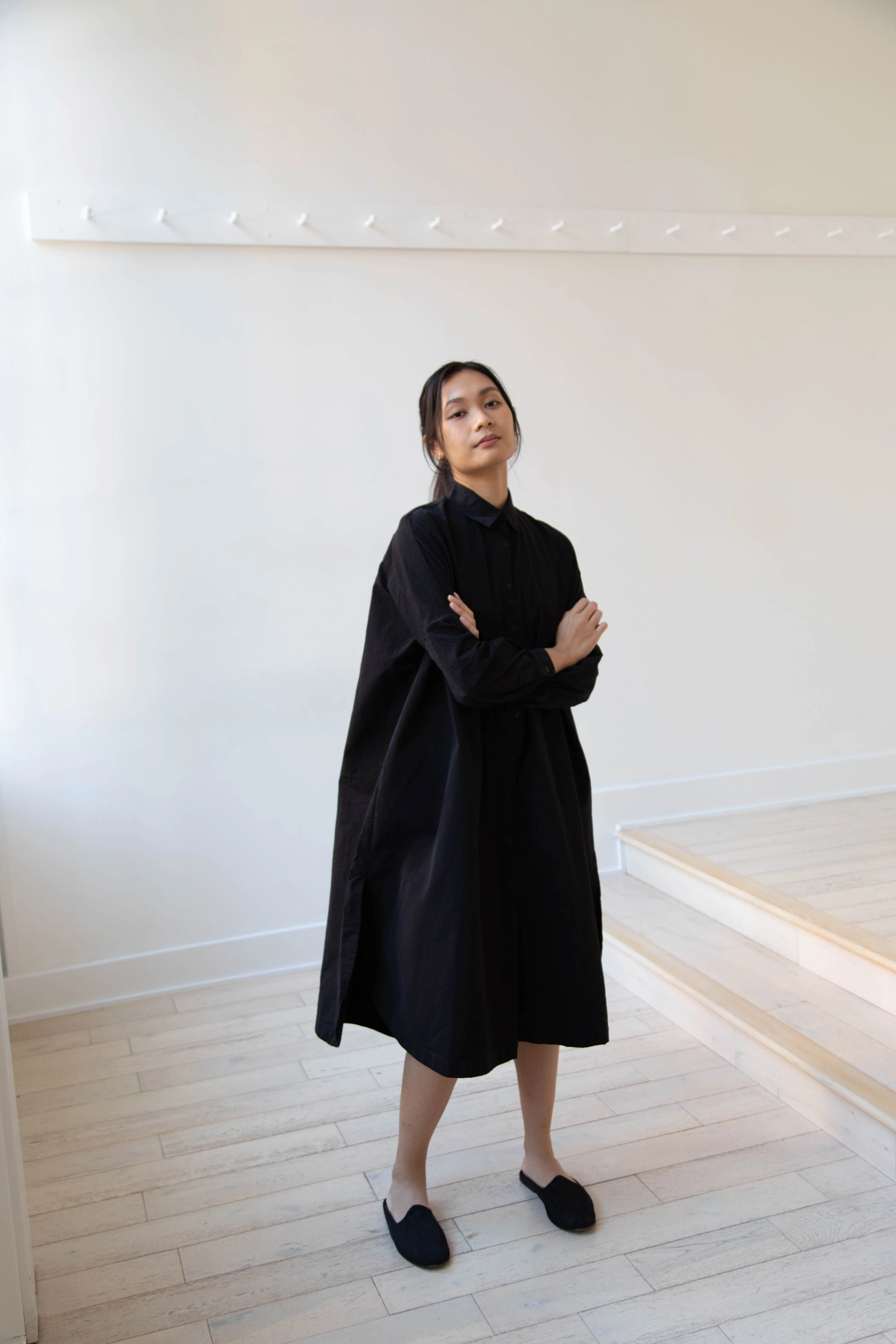 Casey Casey | Yuki Shirt Dress in Black - Image 18