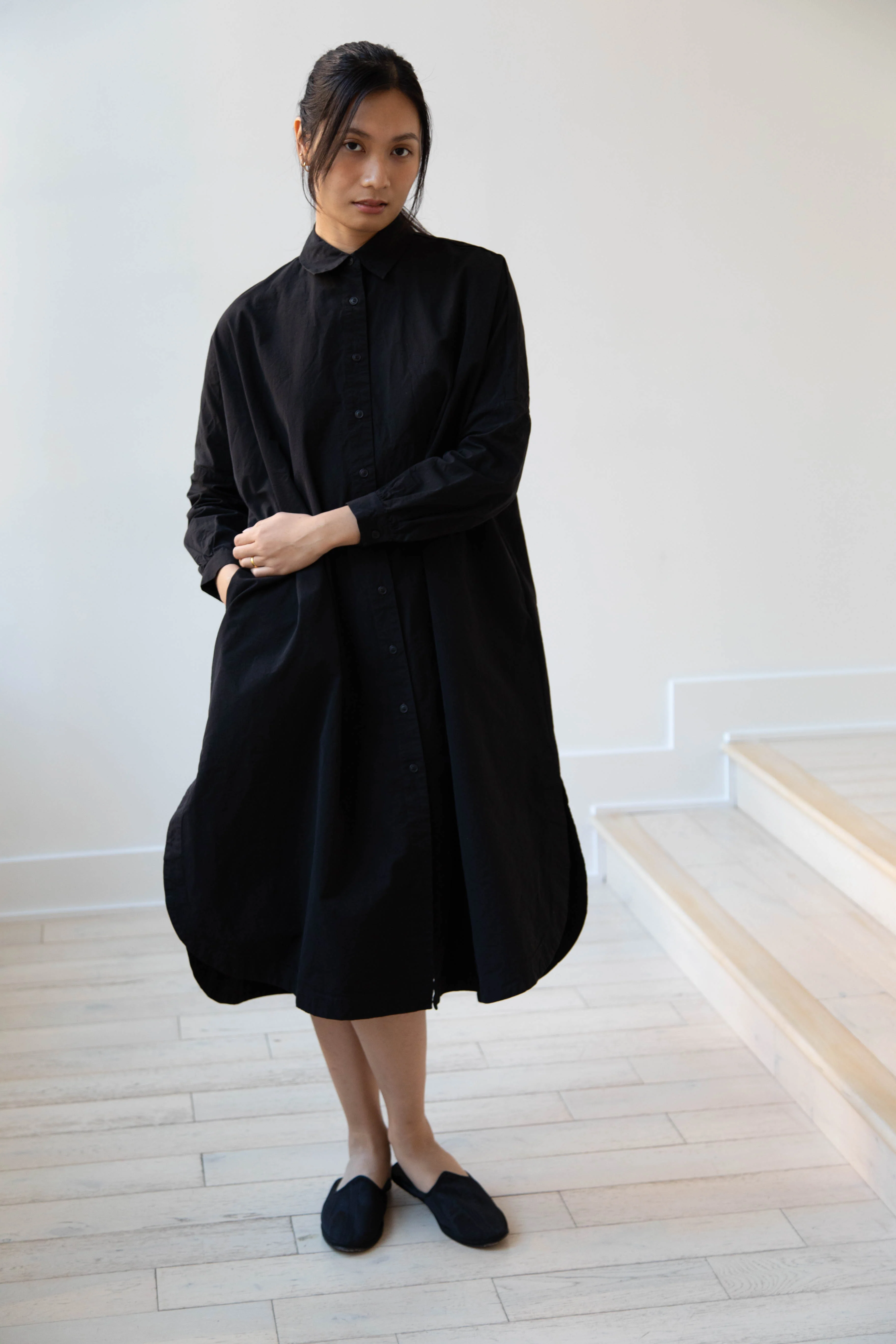 Casey Casey | Yuki Shirt Dress in Black - Image 19