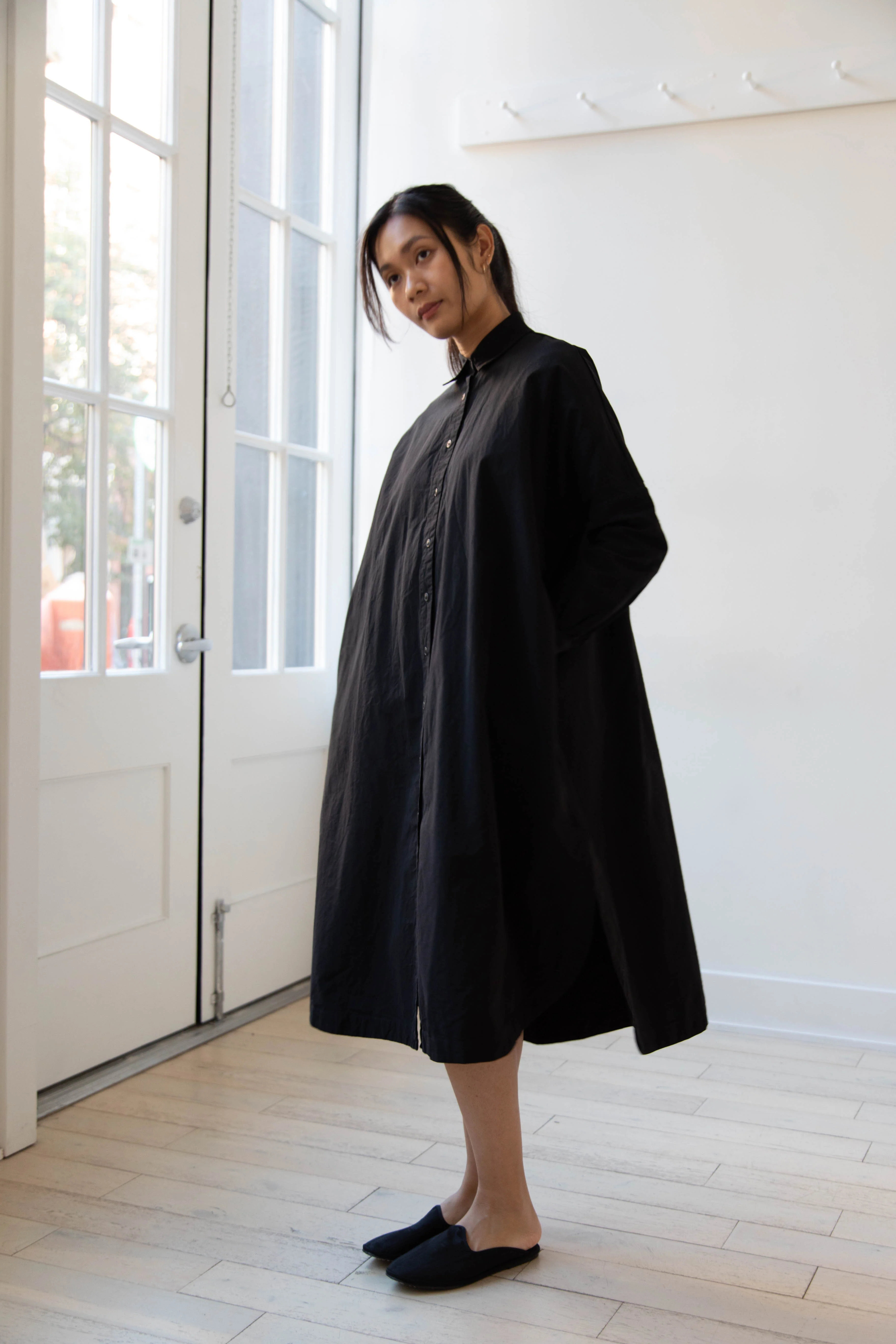 Casey Casey | Yuki Shirt Dress in Black - Image 21
