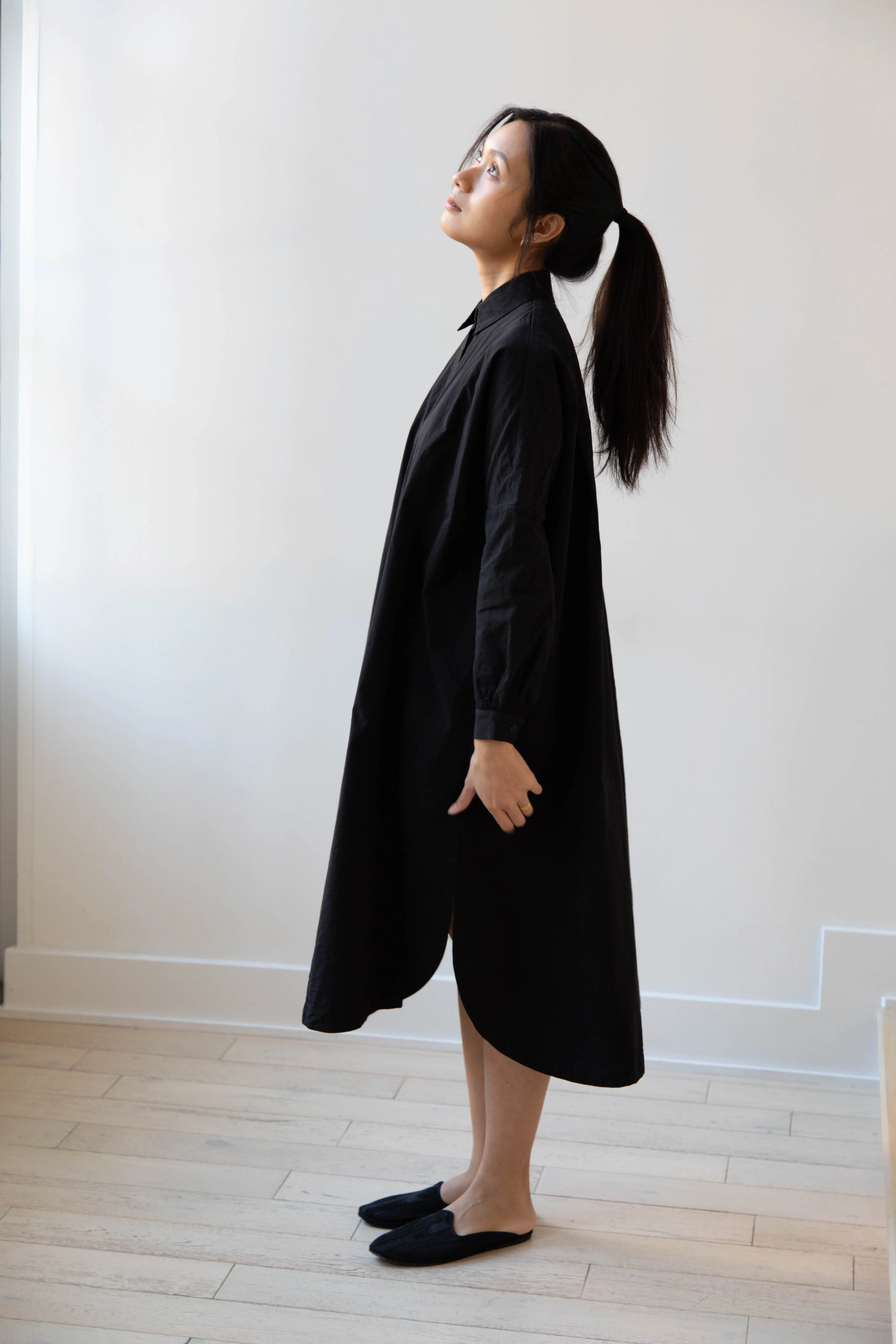 Casey Casey | Yuki Shirt Dress in Black - Image 23