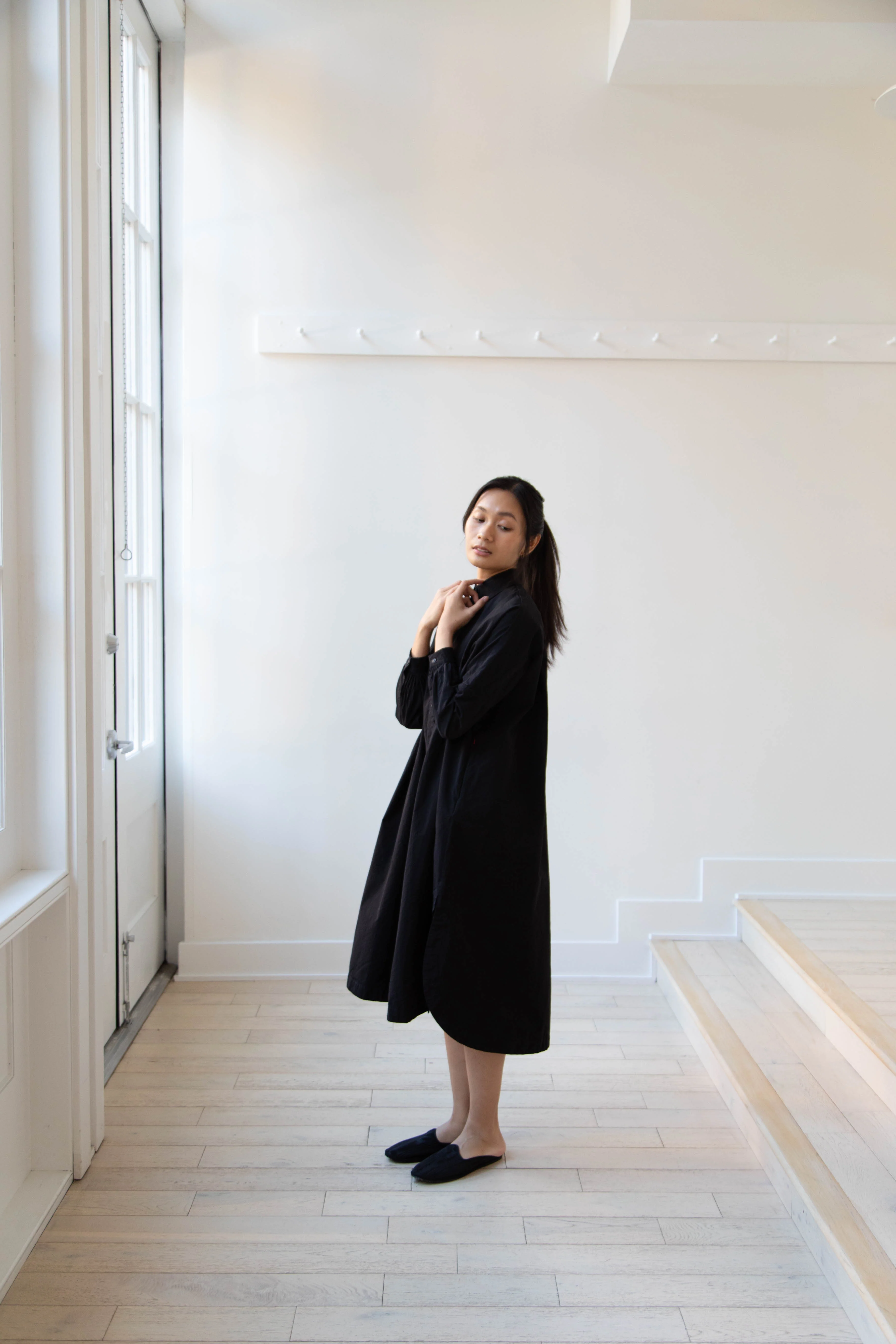 Casey Casey | Yuki Shirt Dress in Black - Image 26