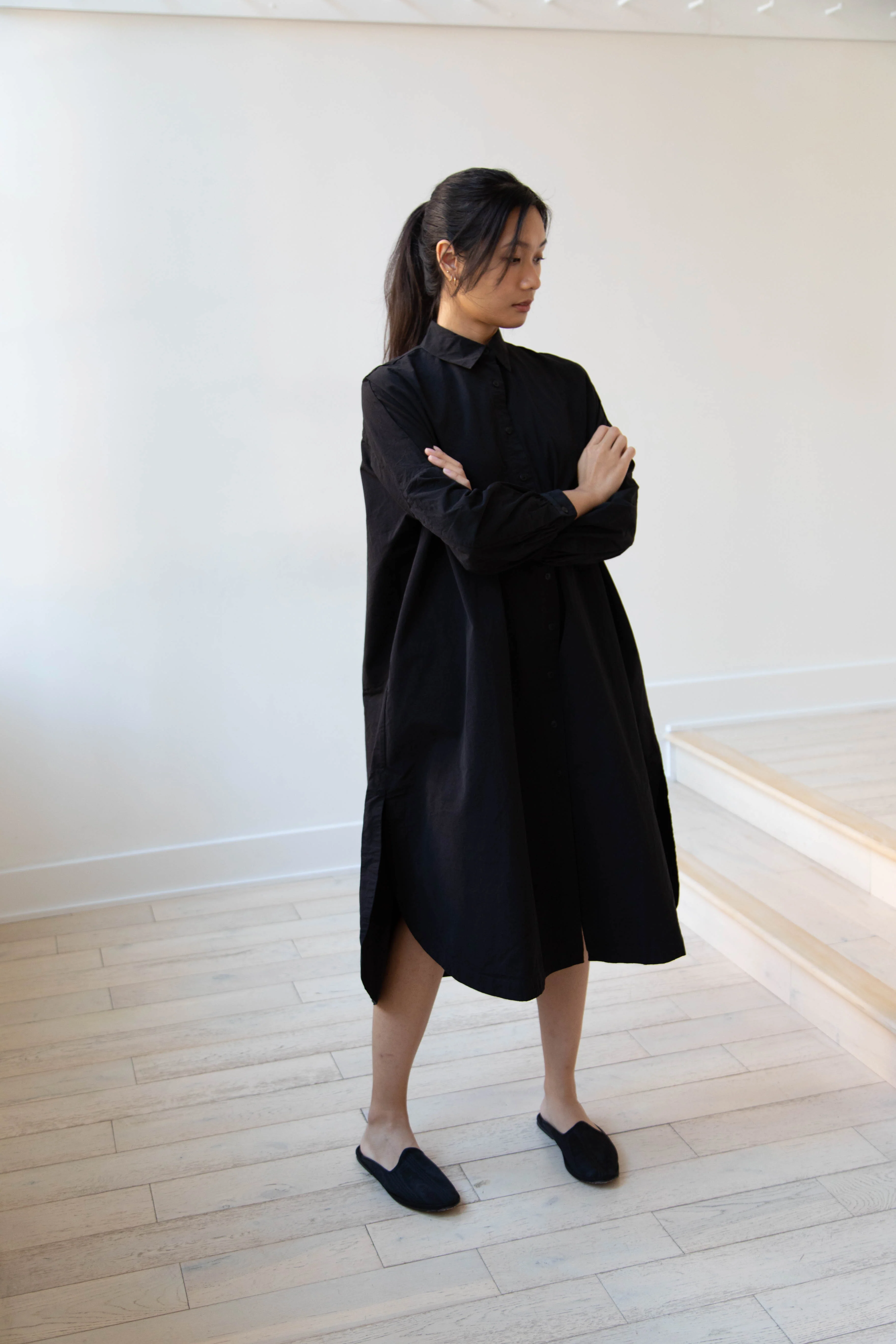 Casey Casey | Yuki Shirt Dress in Black - Image 29