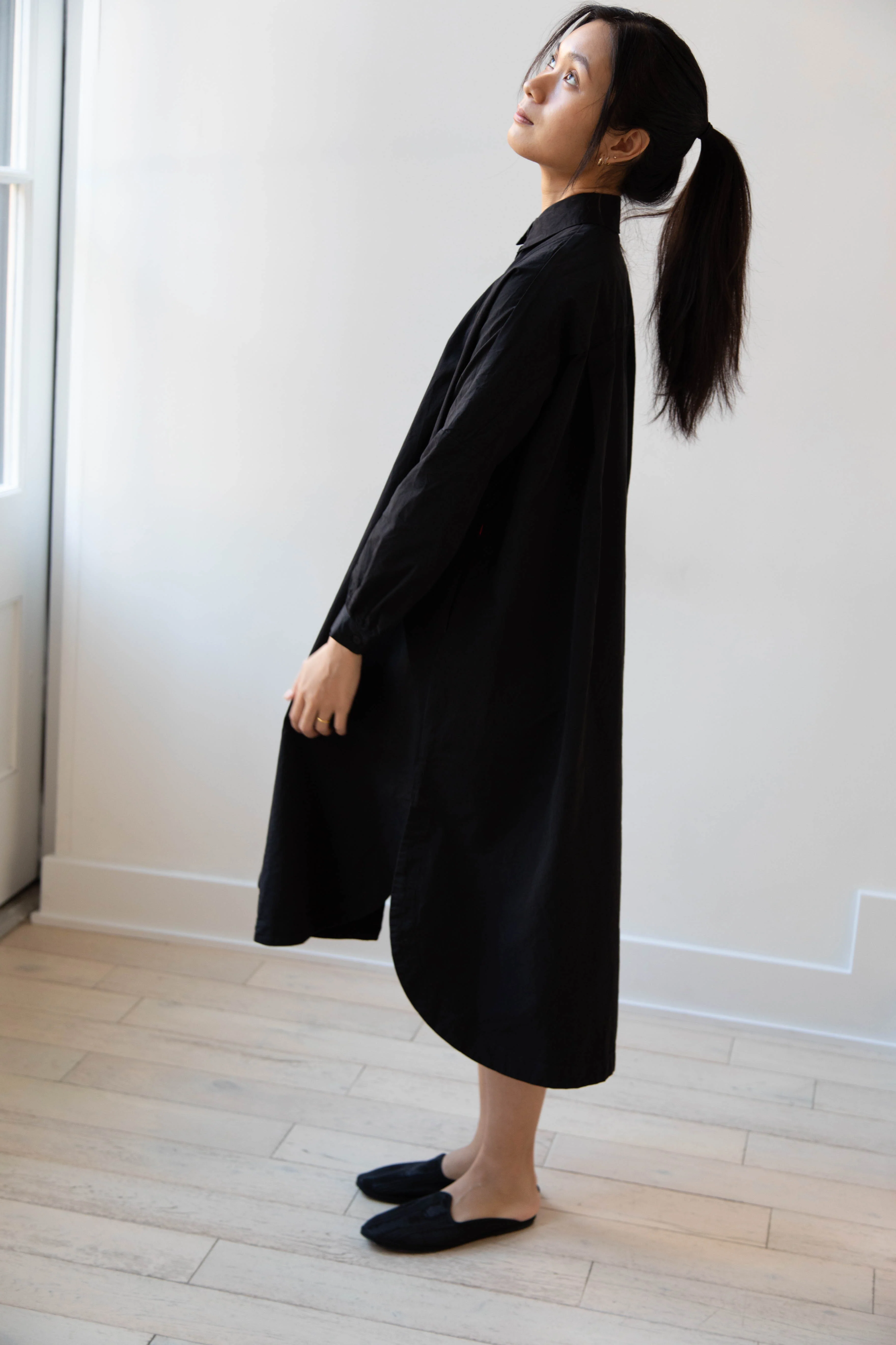 Casey Casey | Yuki Shirt Dress in Black - Image 30