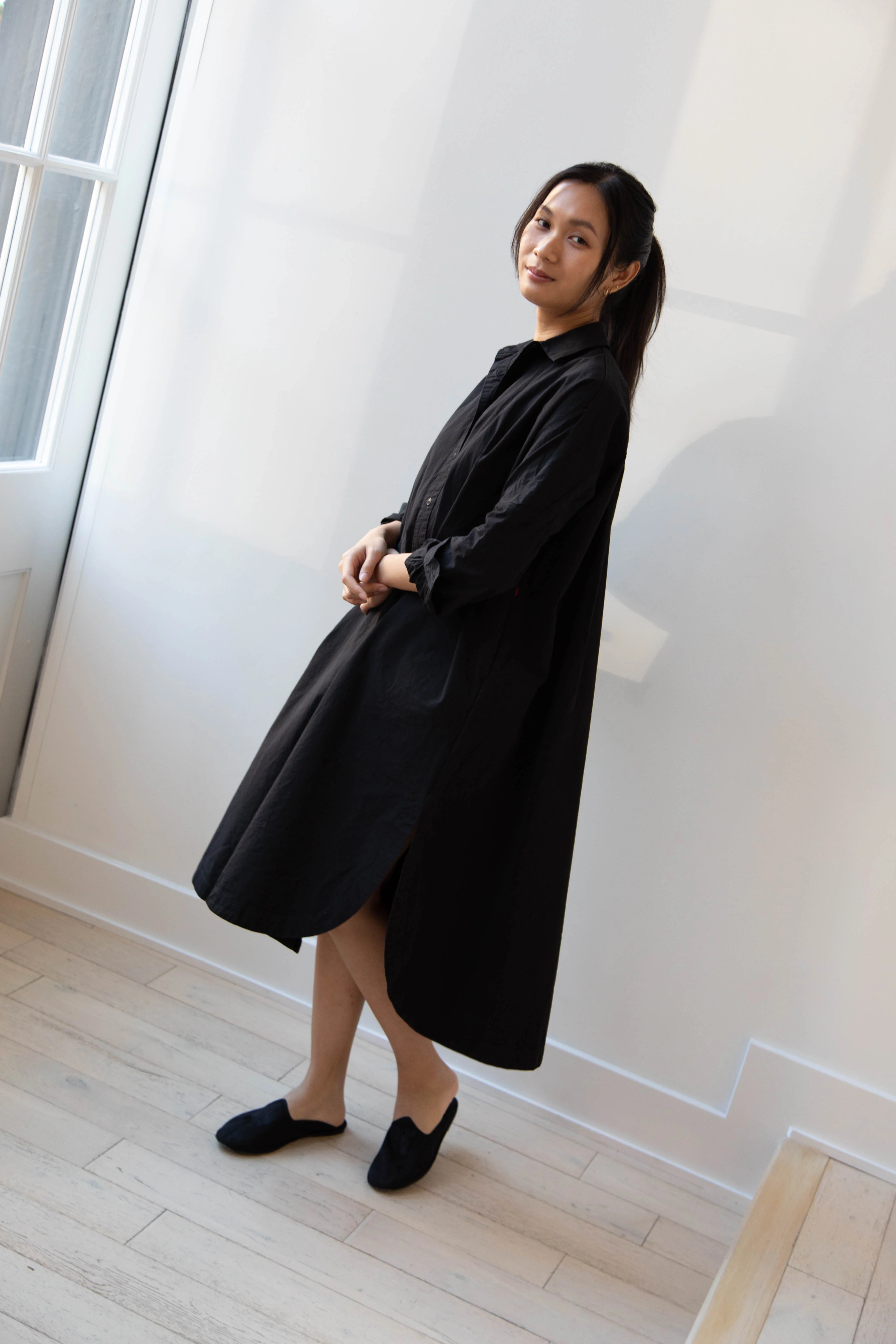 Casey Casey | Yuki Shirt Dress in Black - Image 41