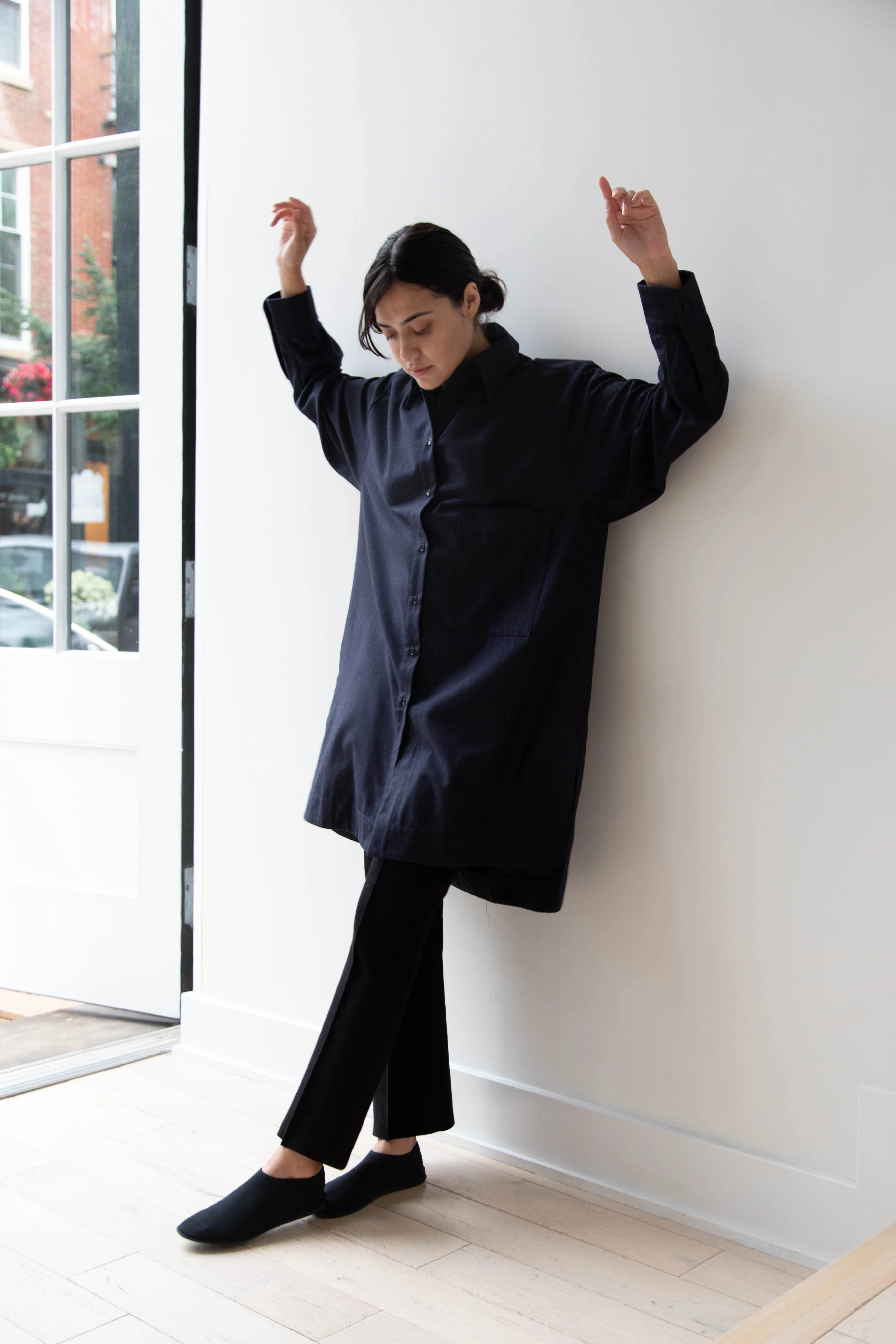 Cawley | Big Shirt in Dark Navy Wool - Image 18