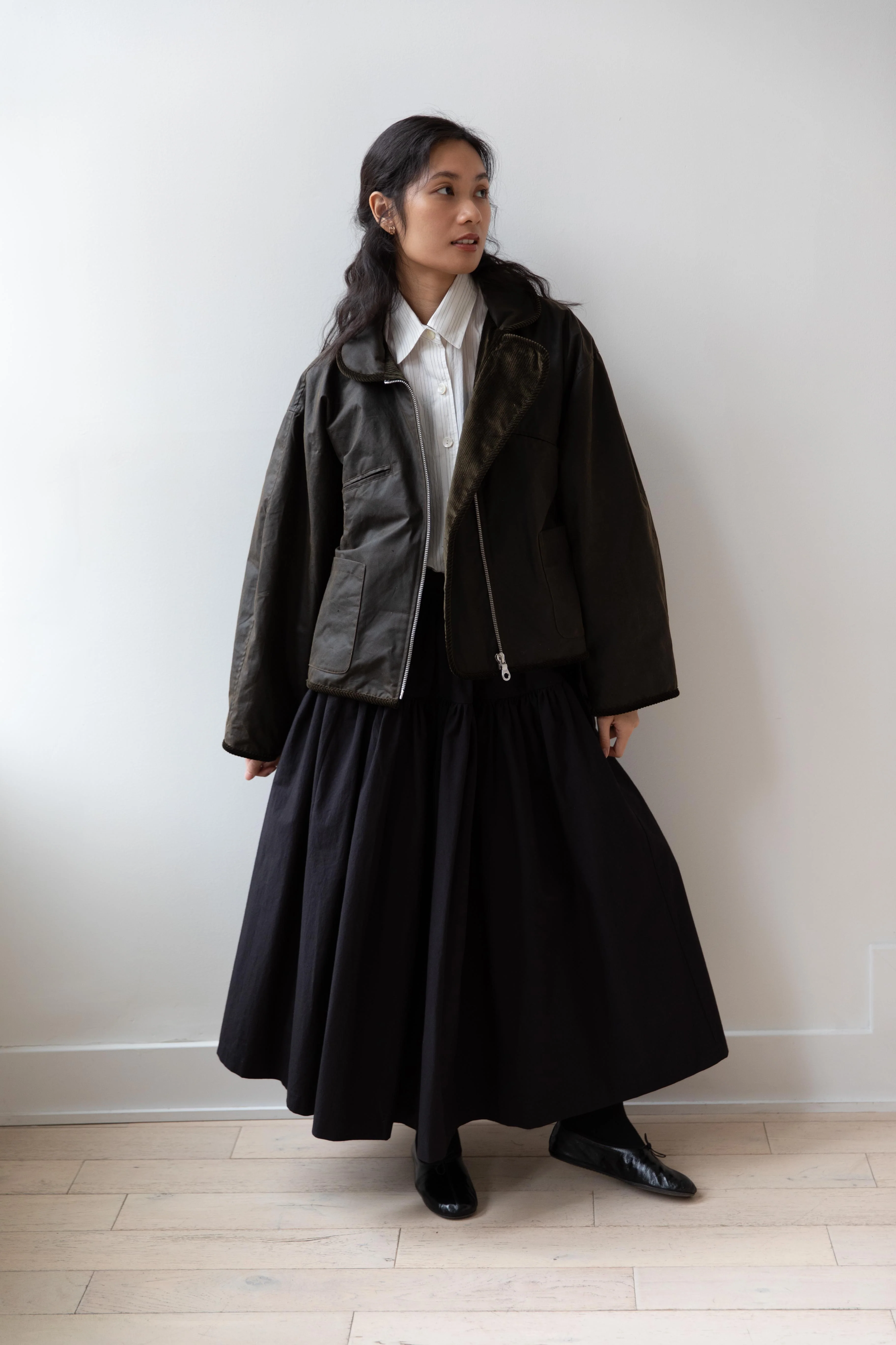 Cawley | Flying Jacket in Waxed Olive - Image 16