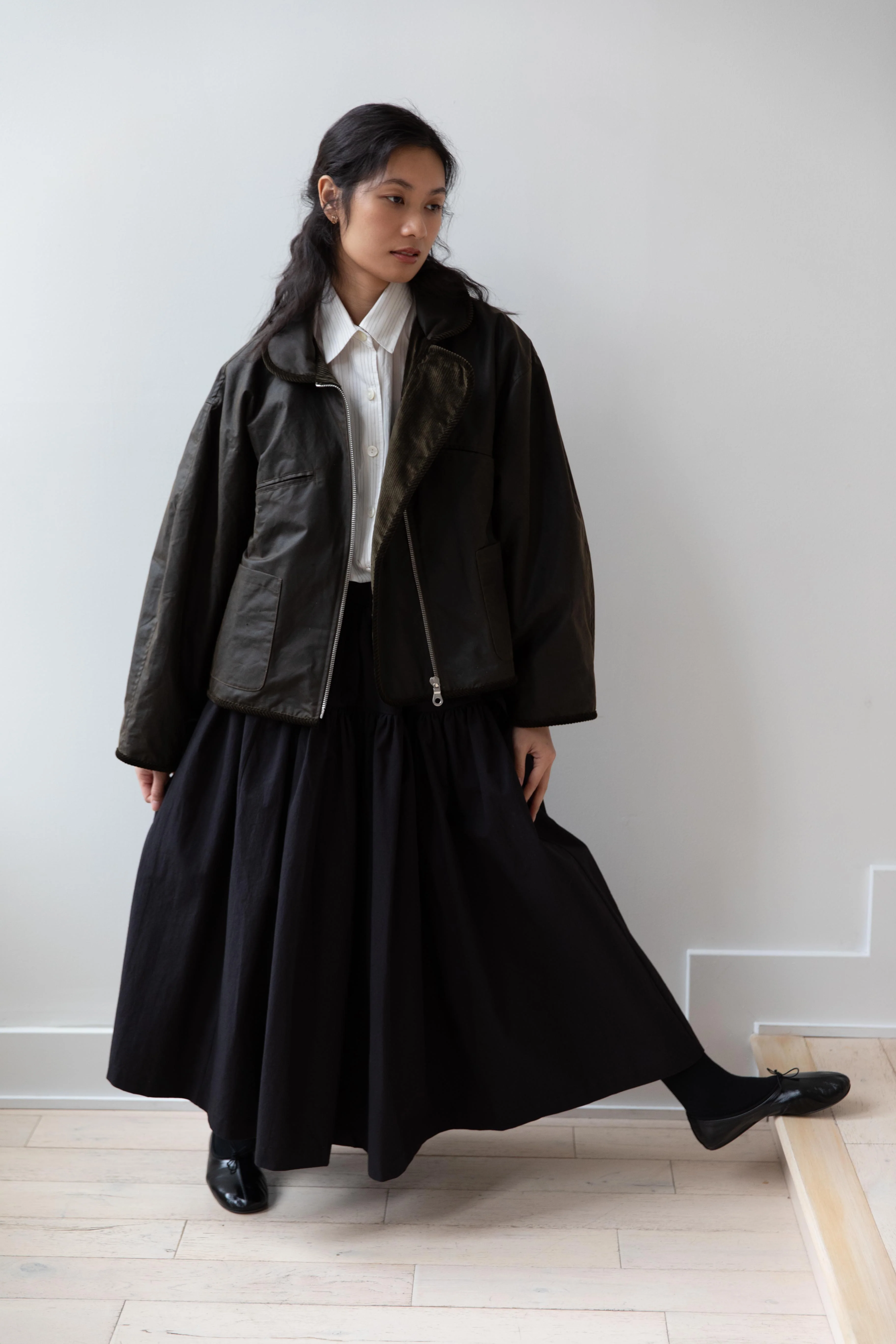 Cawley | Flying Jacket in Waxed Olive - Image 18