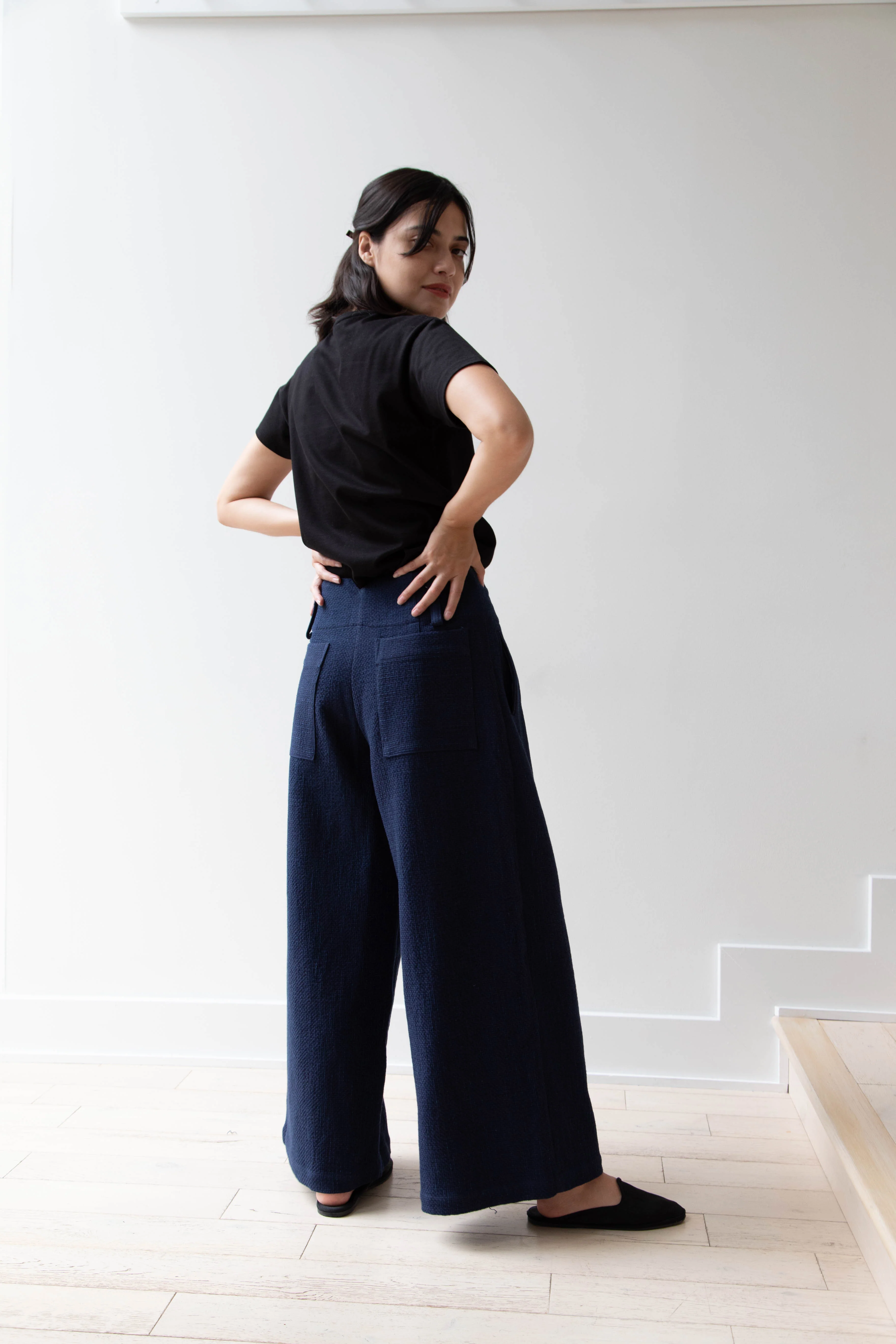 Cawley | Grace Trouser in Indigo Sashiko Stitch - Image 25