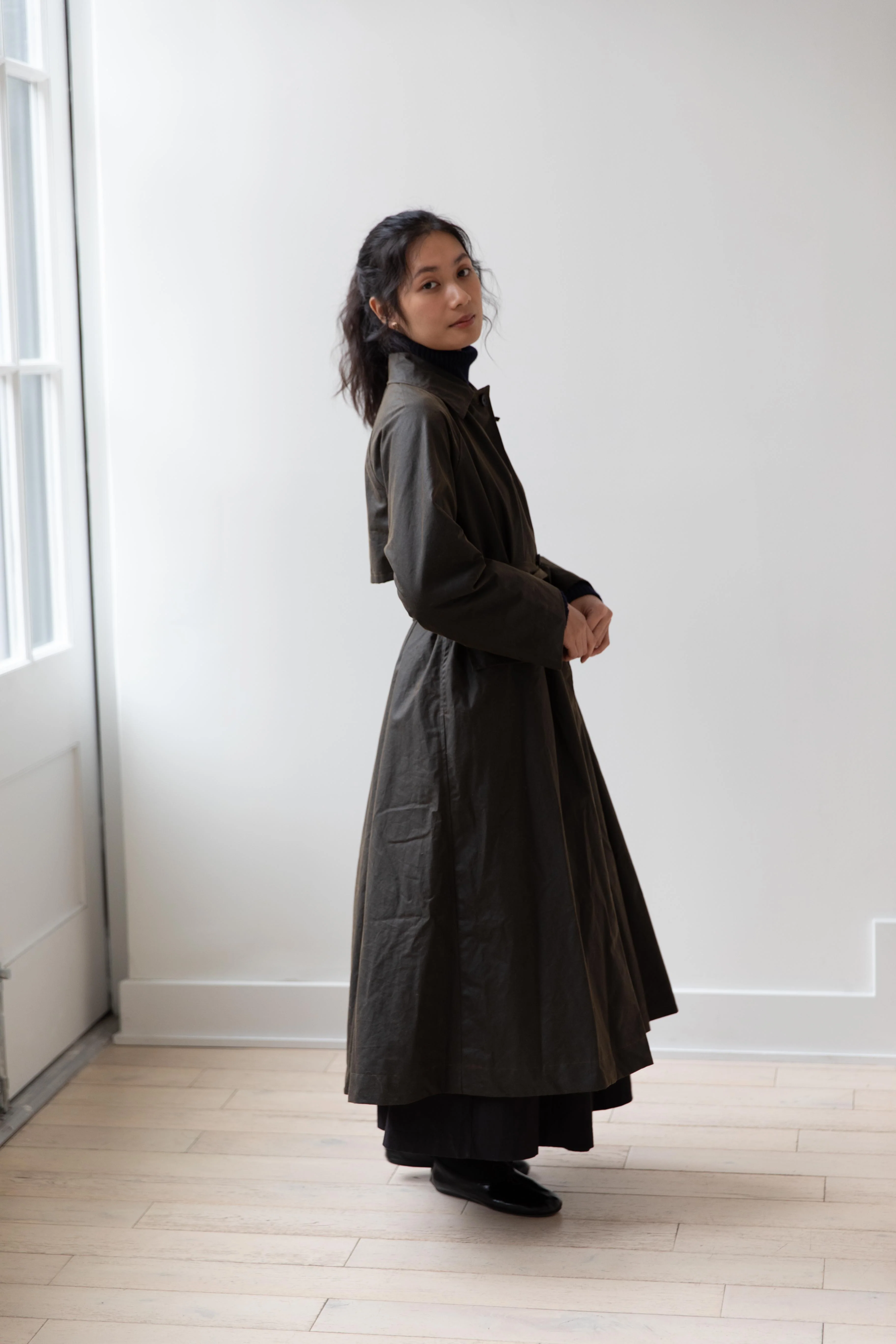 Cawley | Kit Trench in Waxed Olive - Image 33