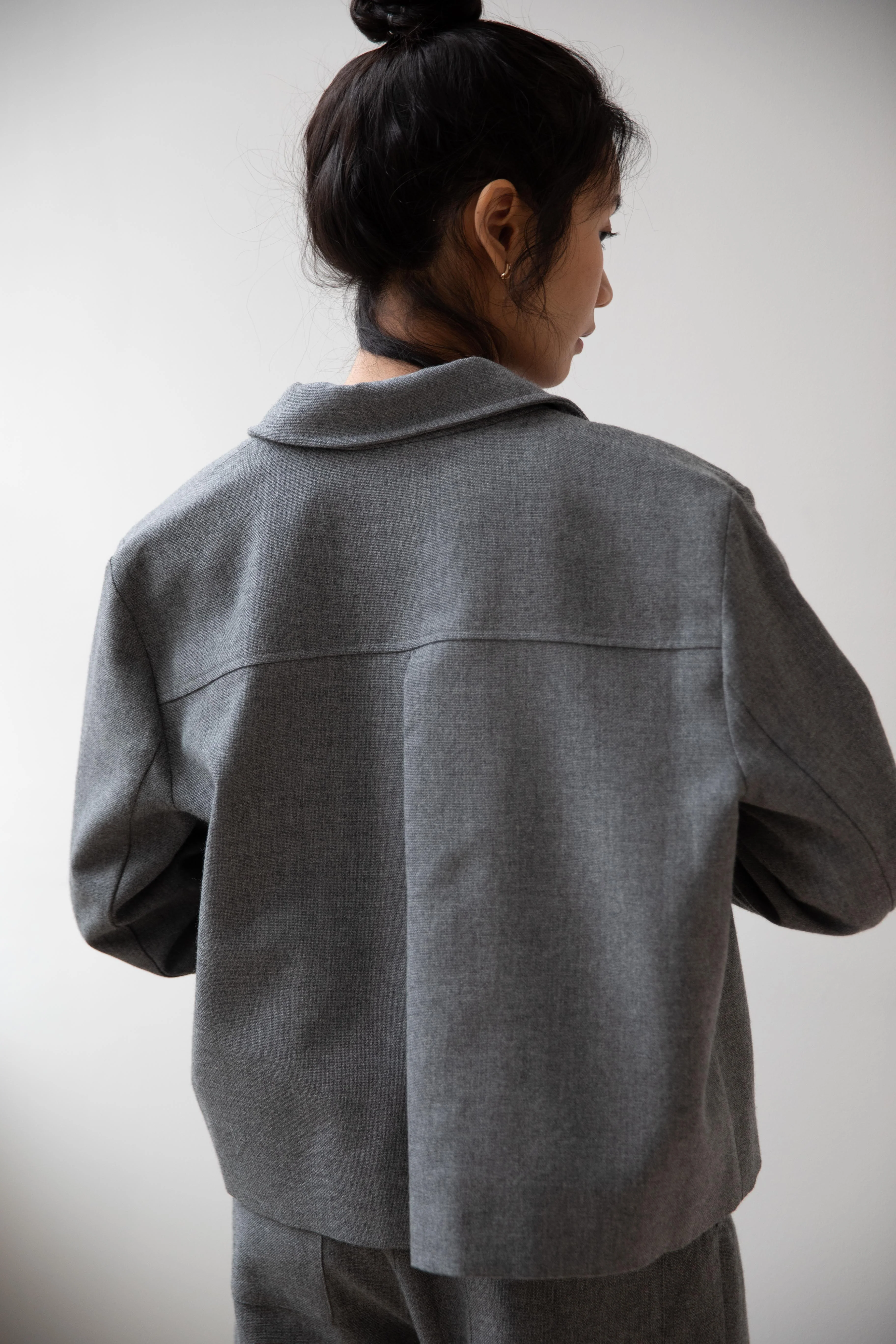 Cawley | Lillie Jacket in Light Grey Wool - Image 13
