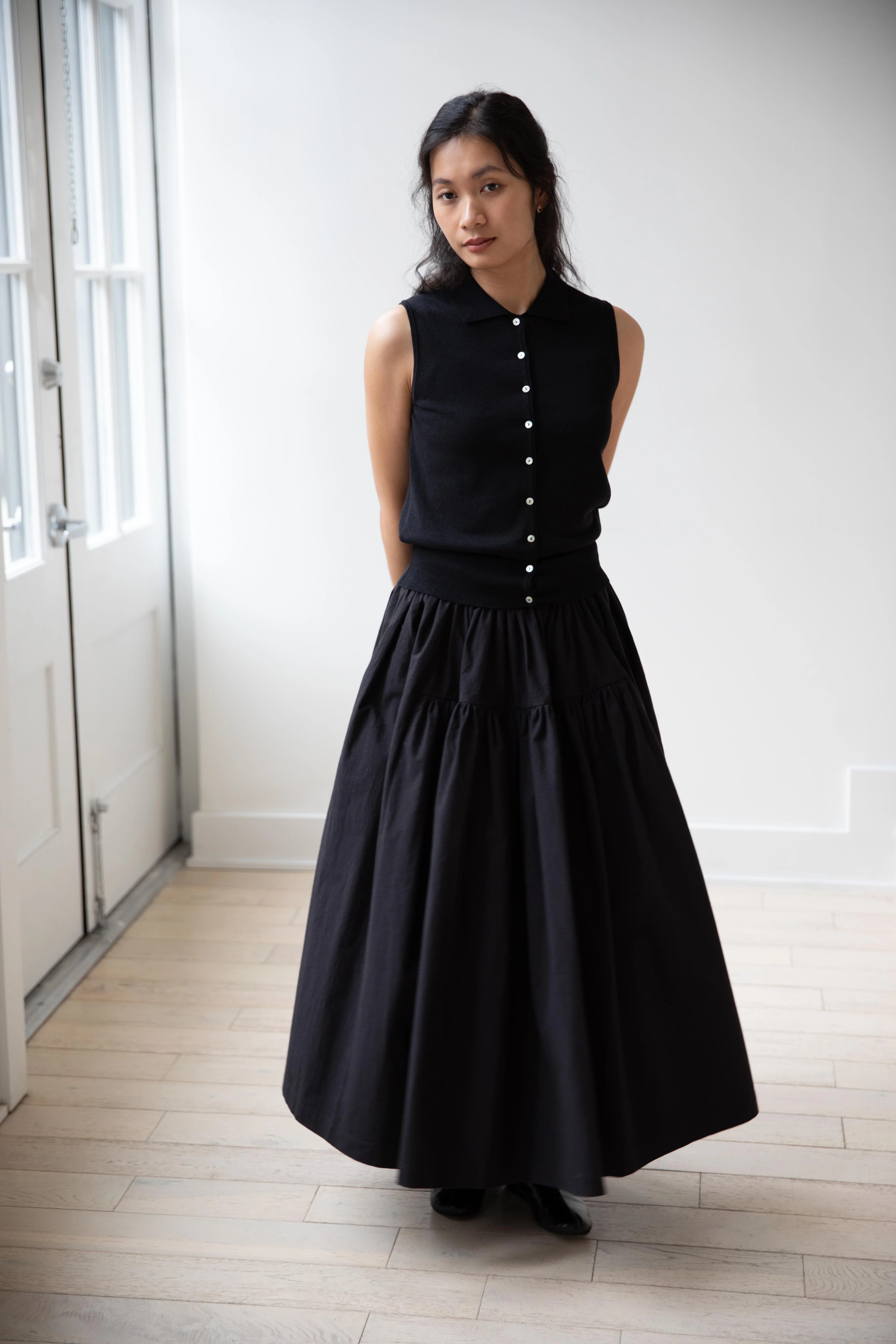 Cawley | Panel Skirt in Black - Image 12