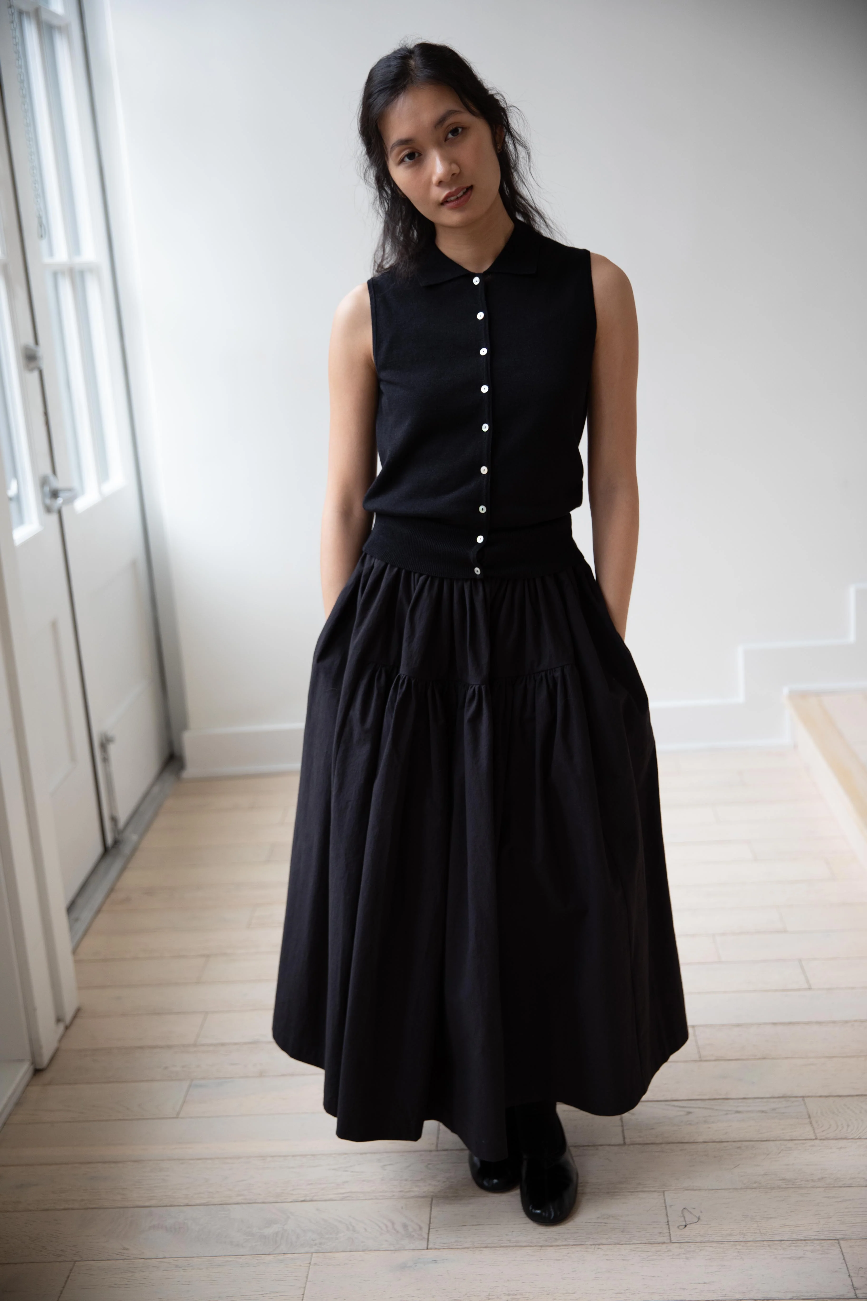 Cawley | Panel Skirt in Black - Image 4
