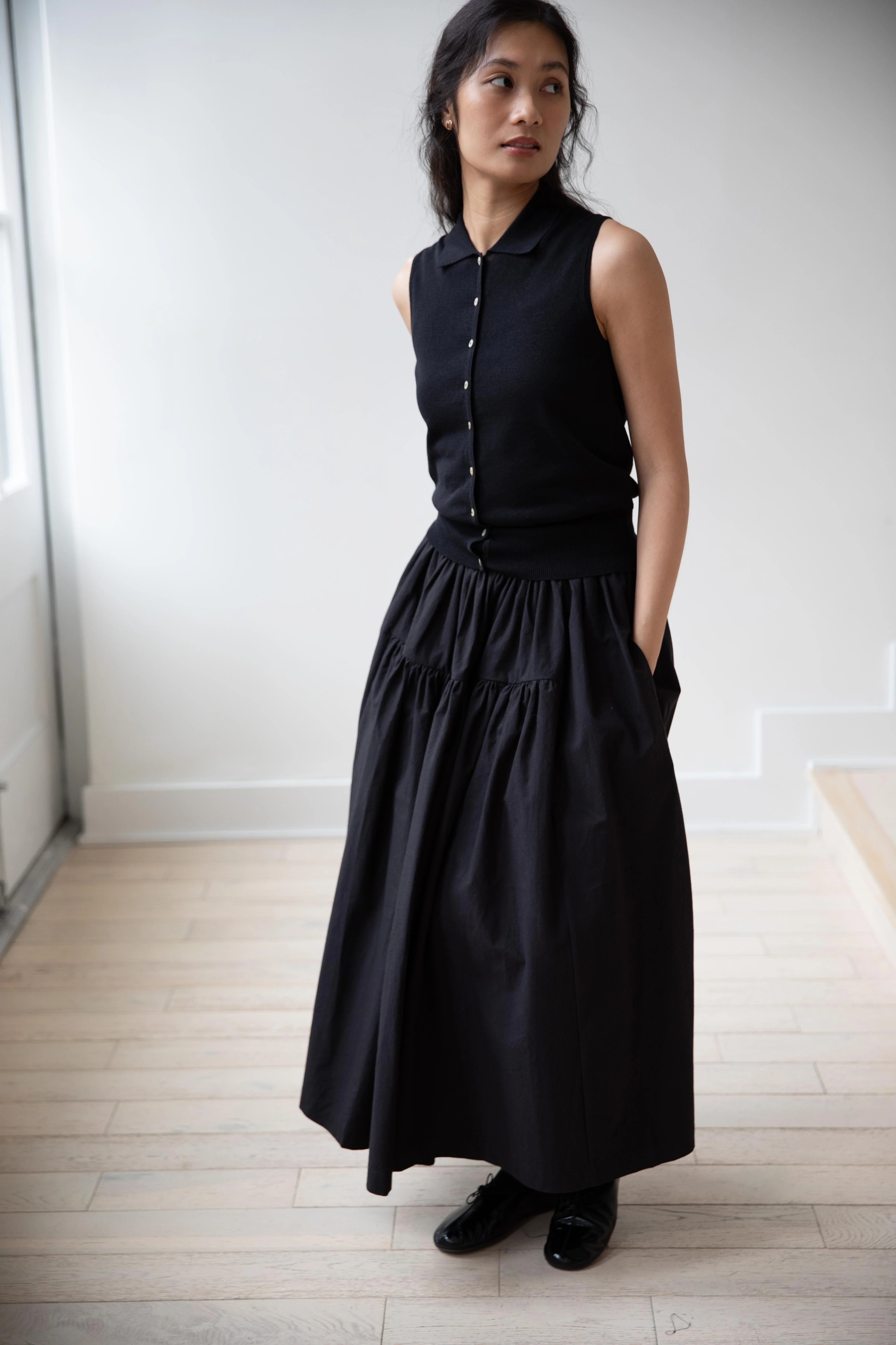 Cawley | Panel Skirt in Black - Image 7