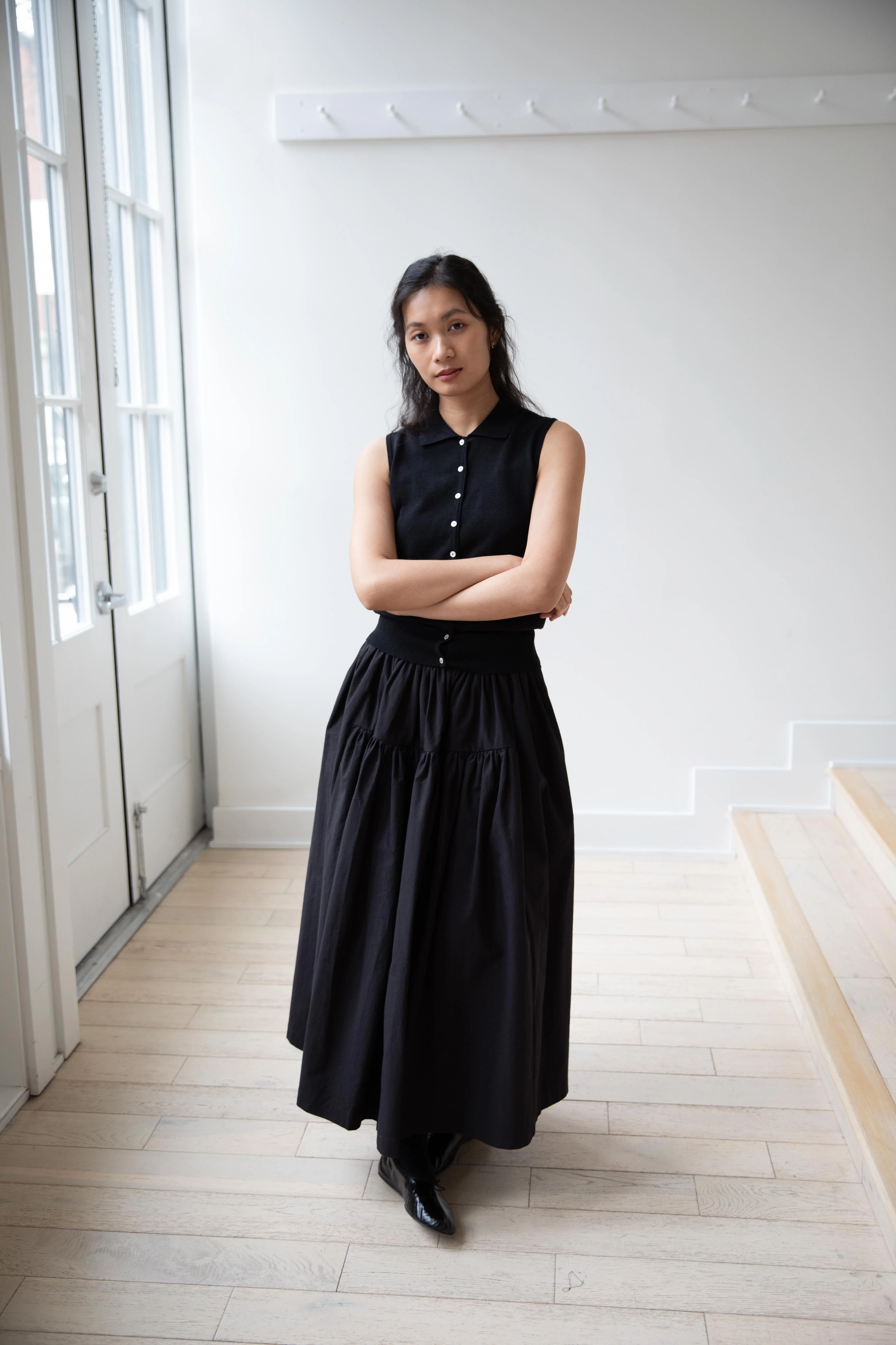 Cawley | Panel Skirt in Black - Image 8