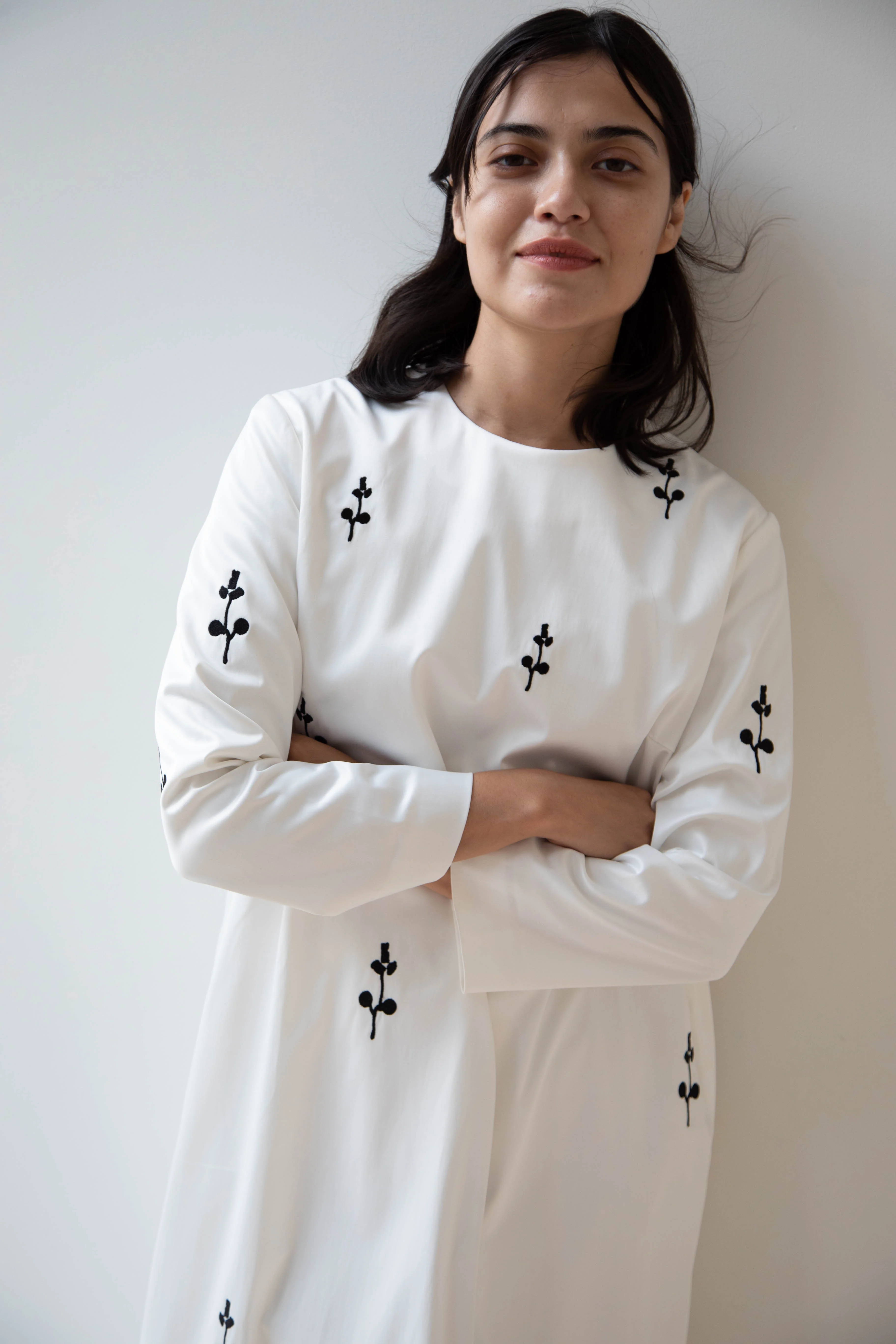 Delegan | Ivory Dress with Embroidery - Image 11