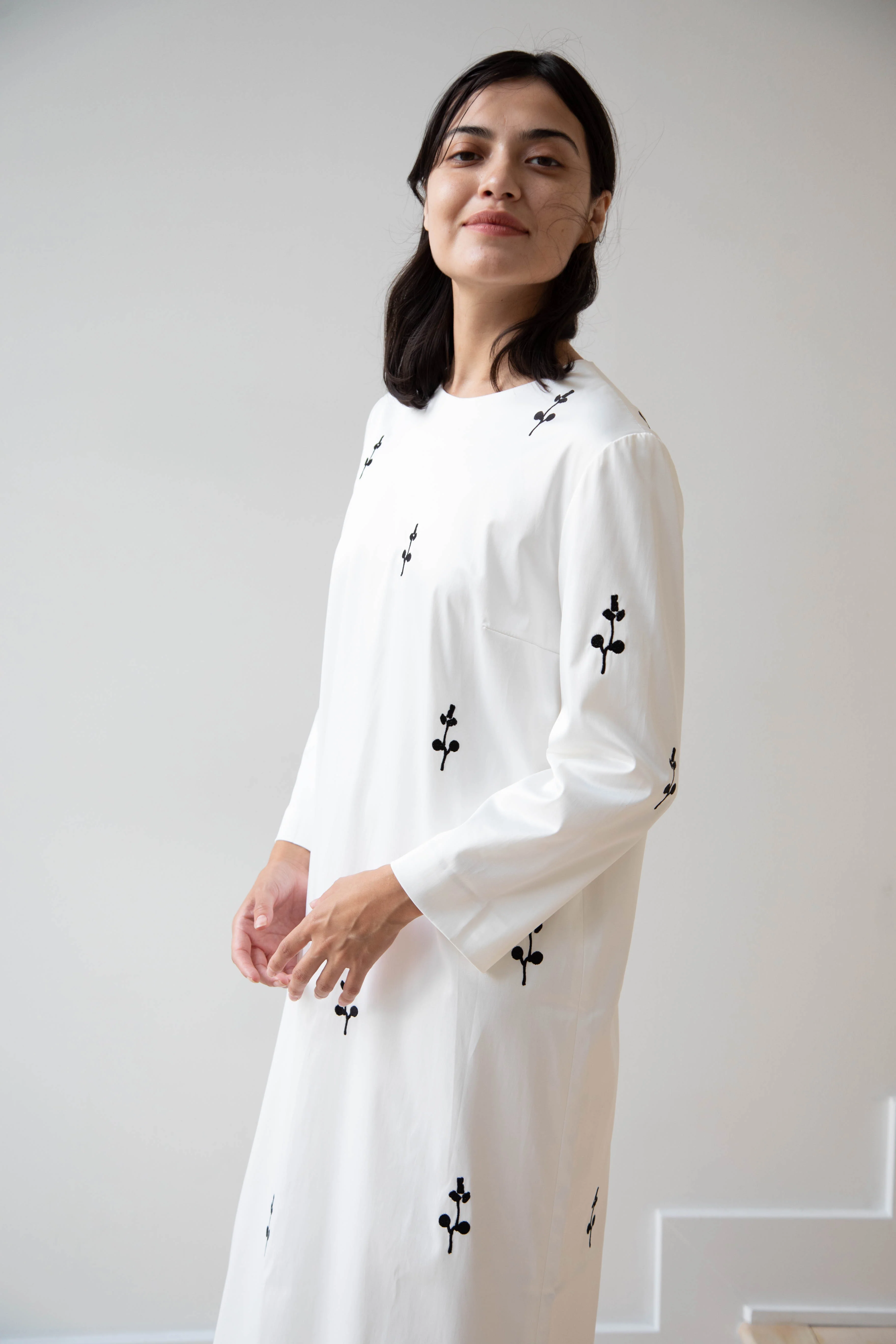 Delegan | Ivory Dress with Embroidery - Image 22