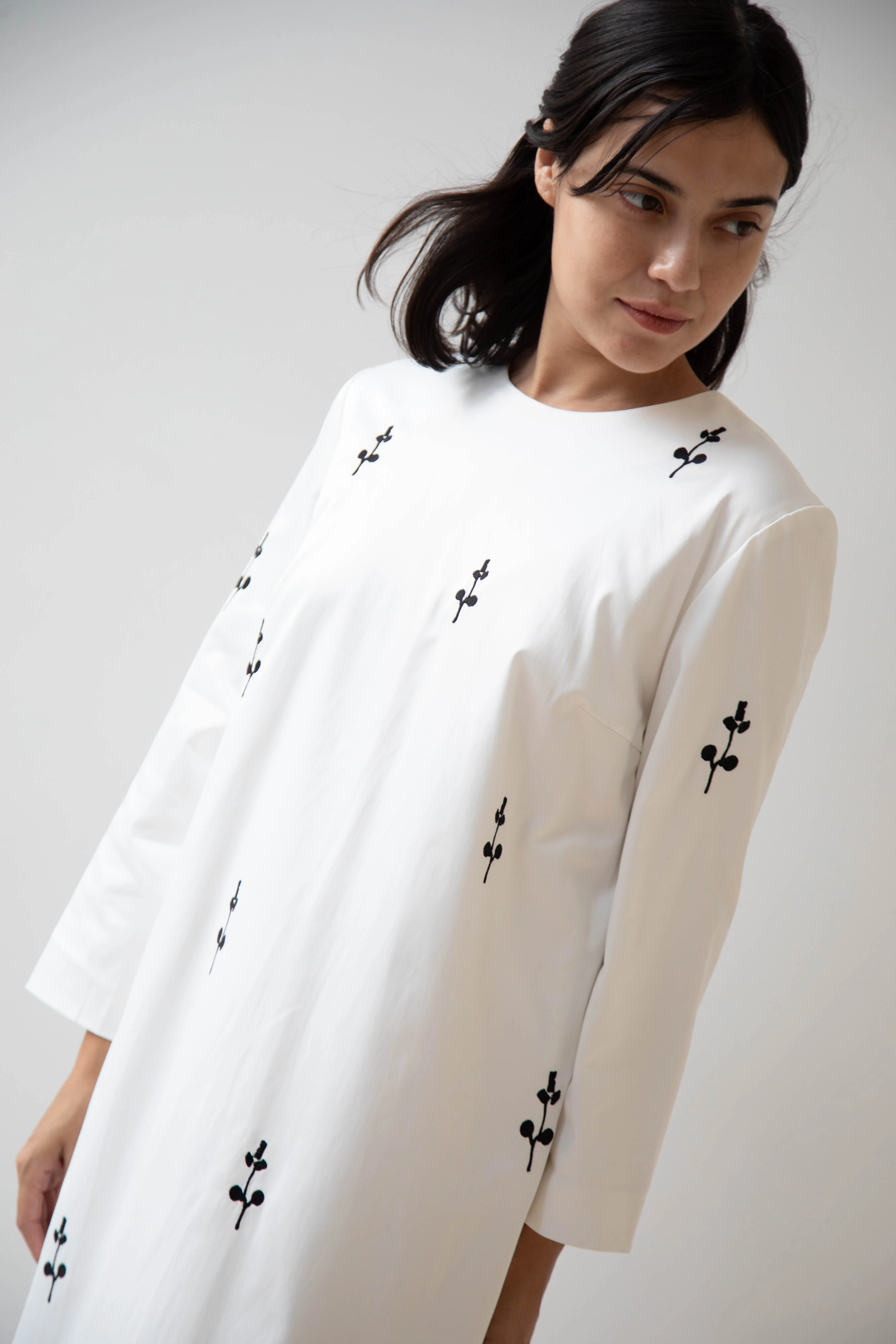Delegan | Ivory Dress with Embroidery - Image 23