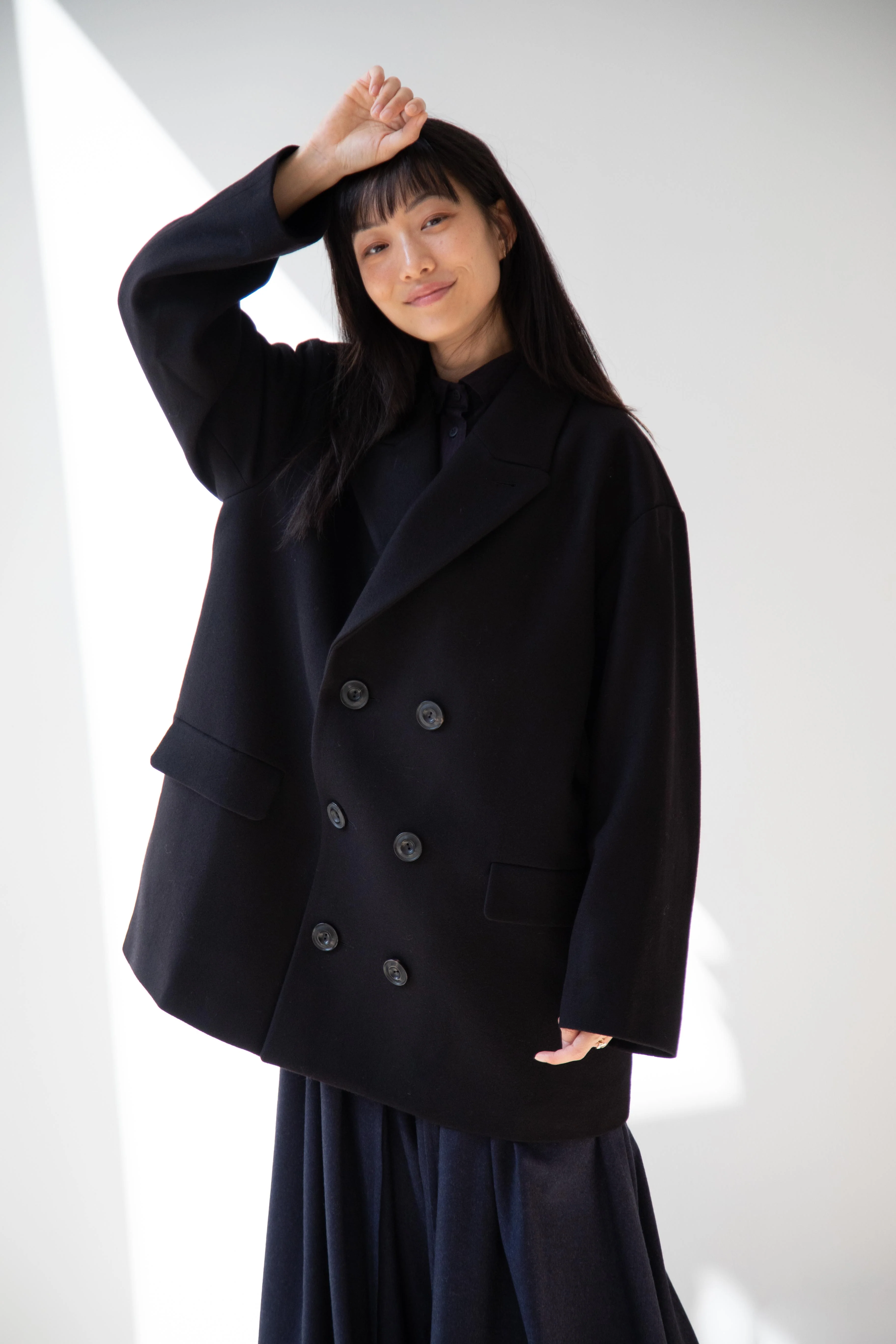École De Curiosités | Claus Coat in Black Loden Wool - Image 41