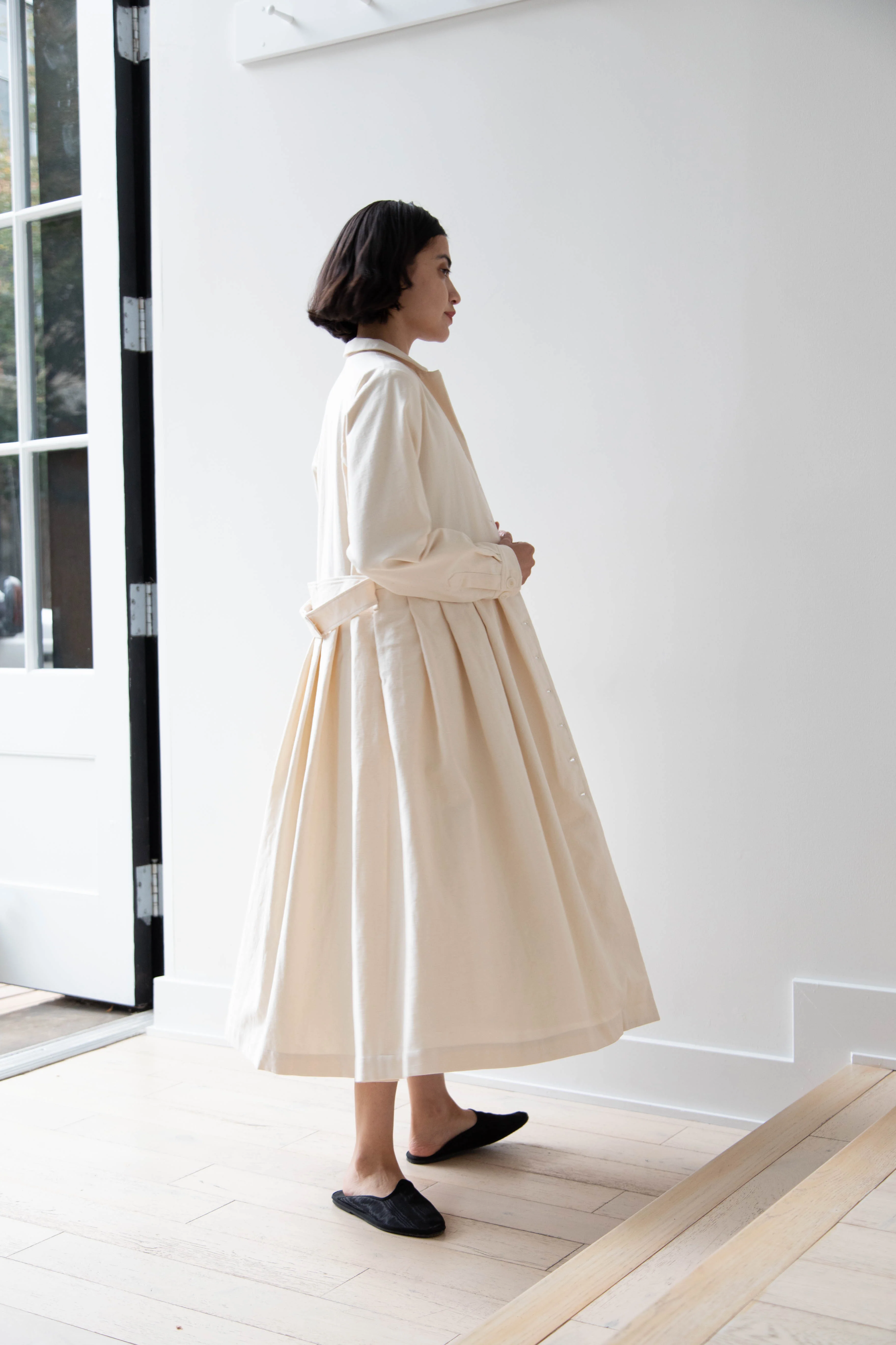 École De Curiosités | Dina Coat Dress in Ivory - Image 18