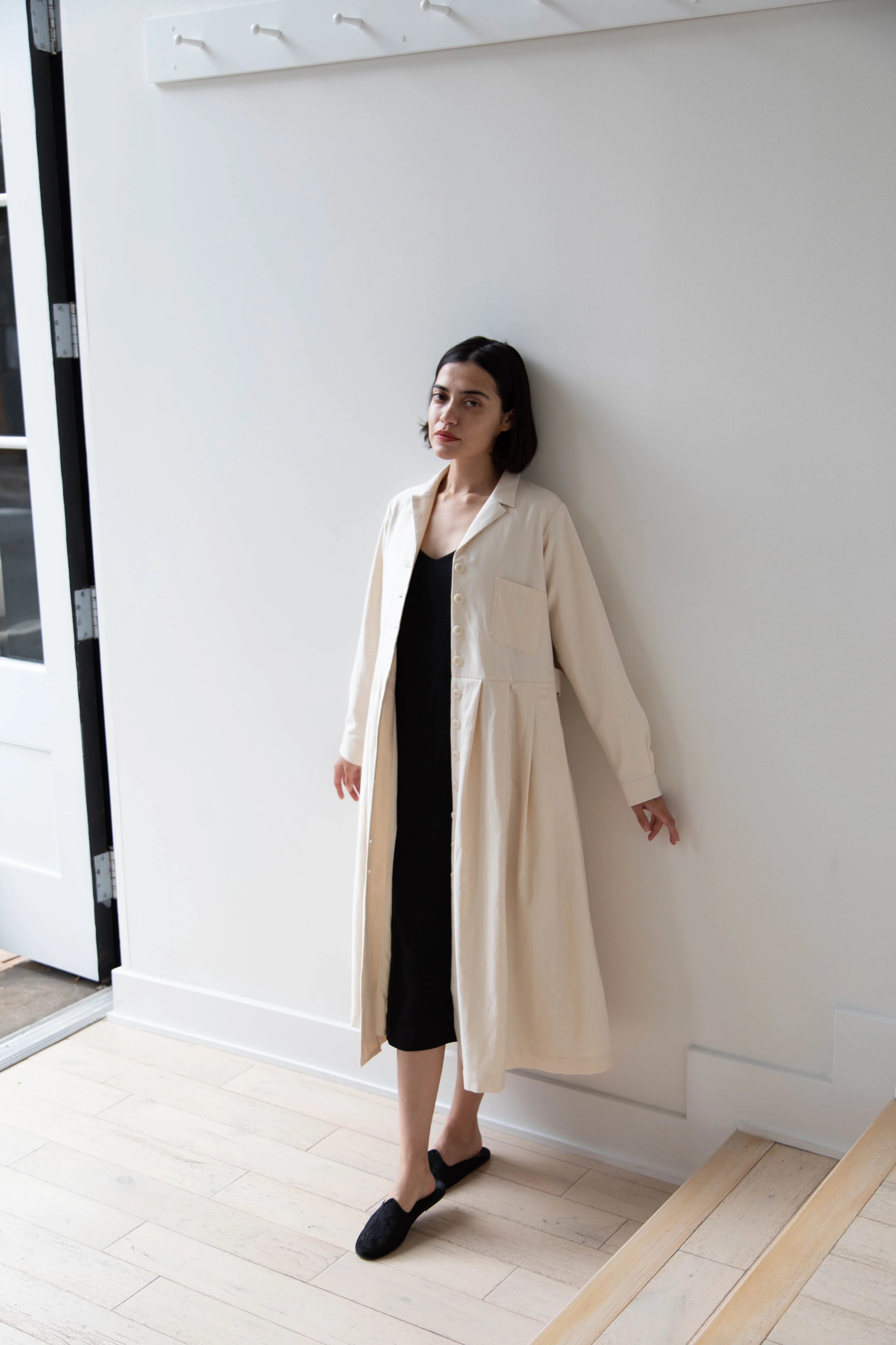 École De Curiosités | Dina Coat Dress in Ivory - Image 21