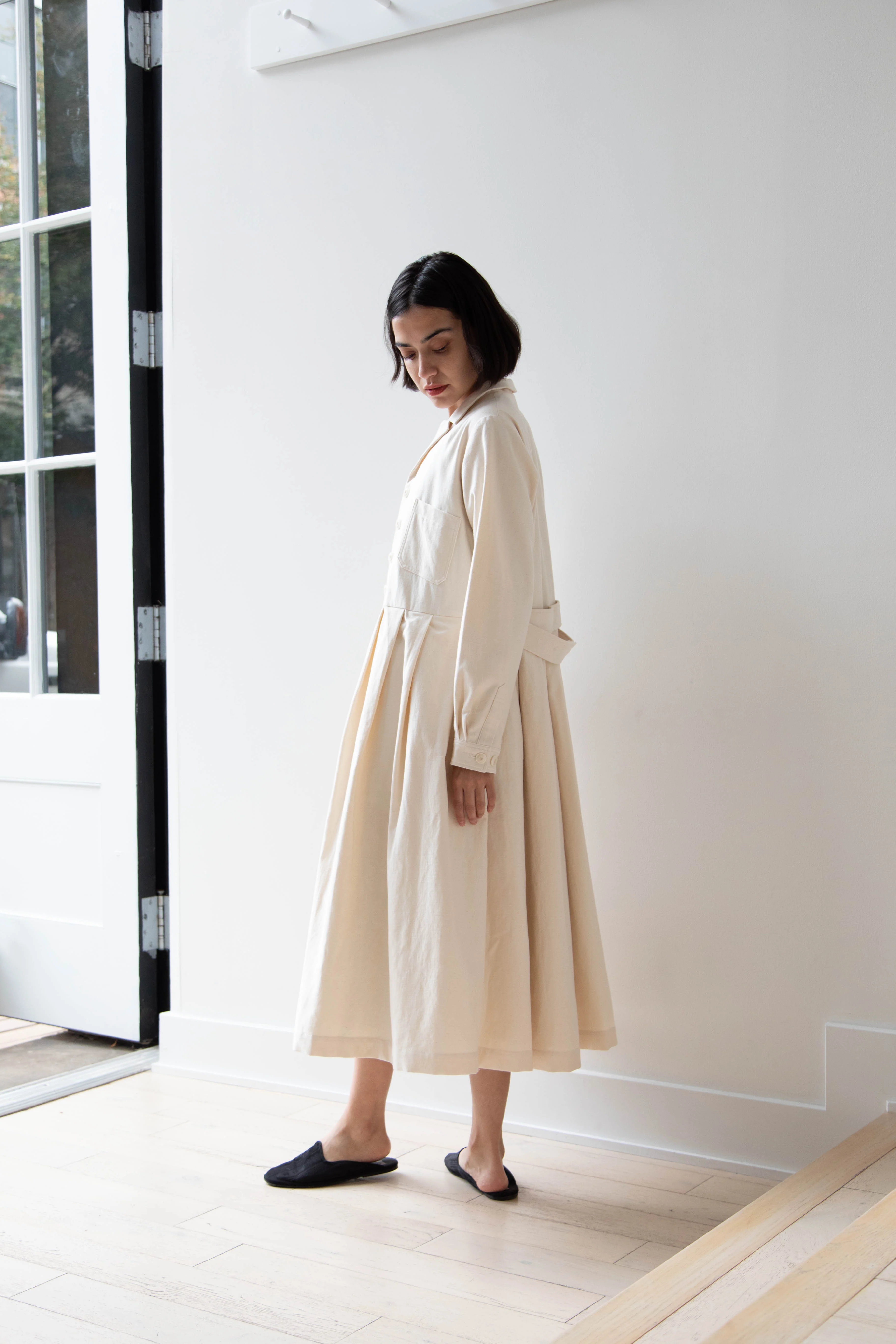 École De Curiosités | Dina Coat Dress in Ivory - Image 29