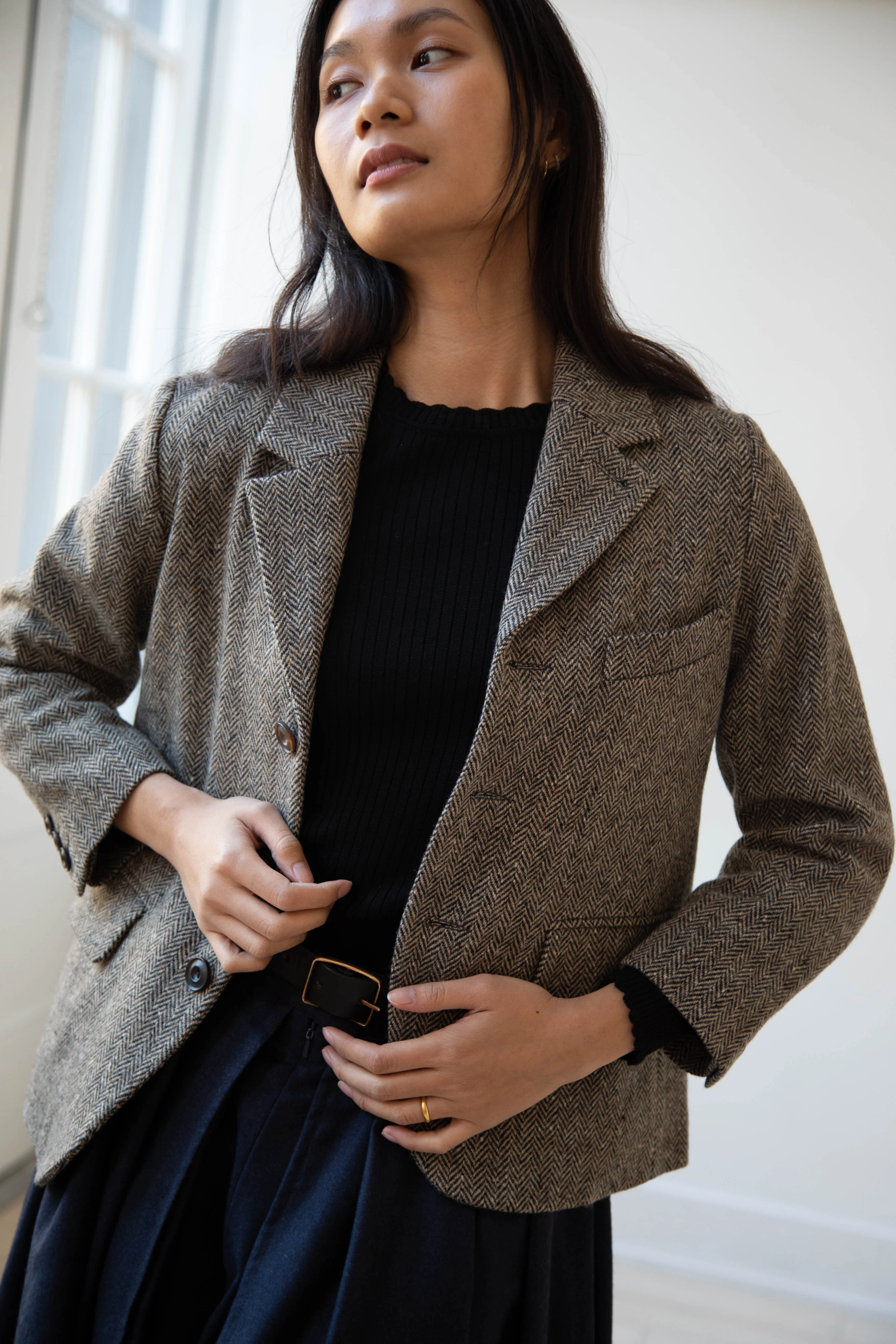 École de Curiosités | Joshua Jacket in Herringbone Wool - Image 14