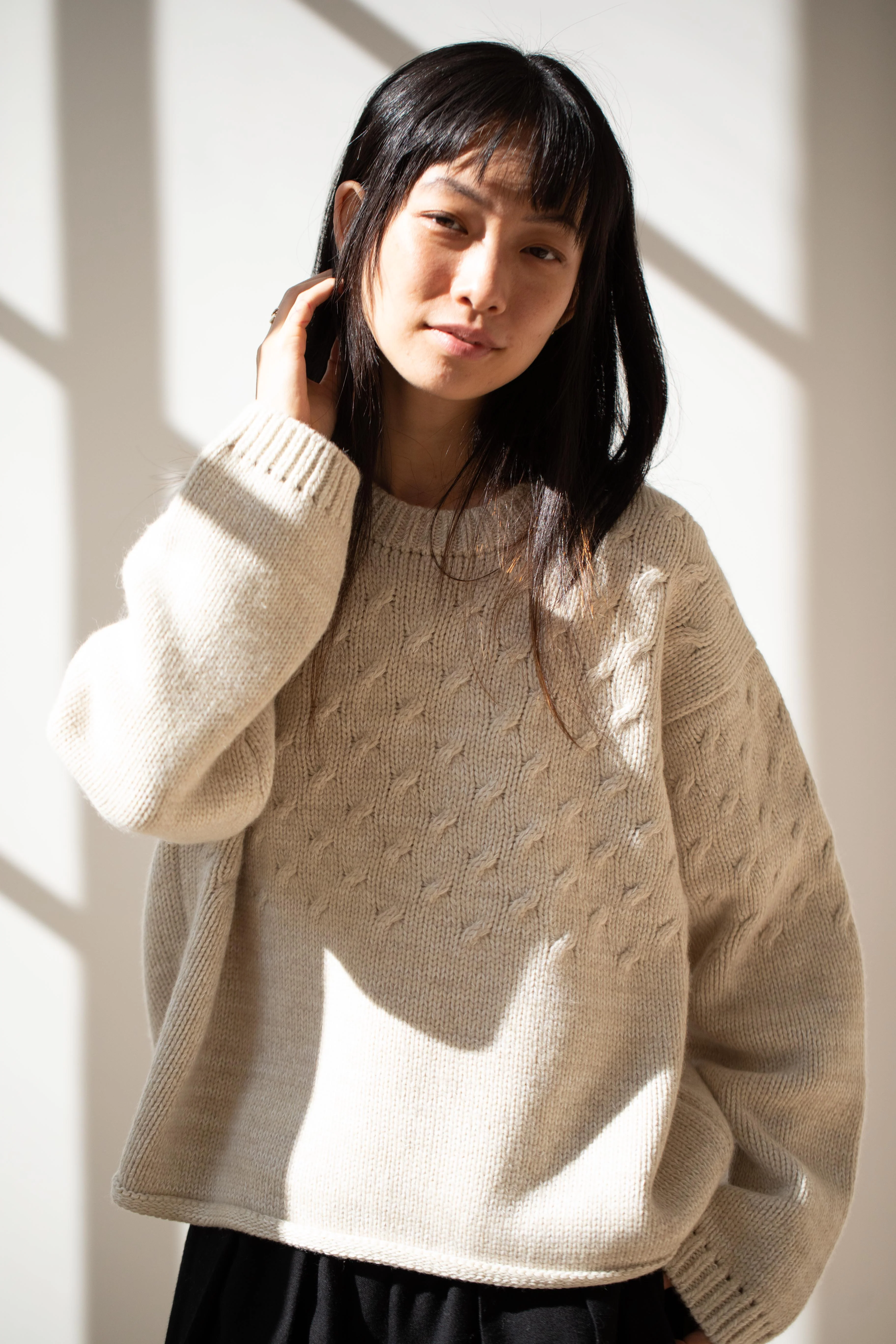 École De Curiosités | Mori Sweater Knitwear in Cream - Image 7