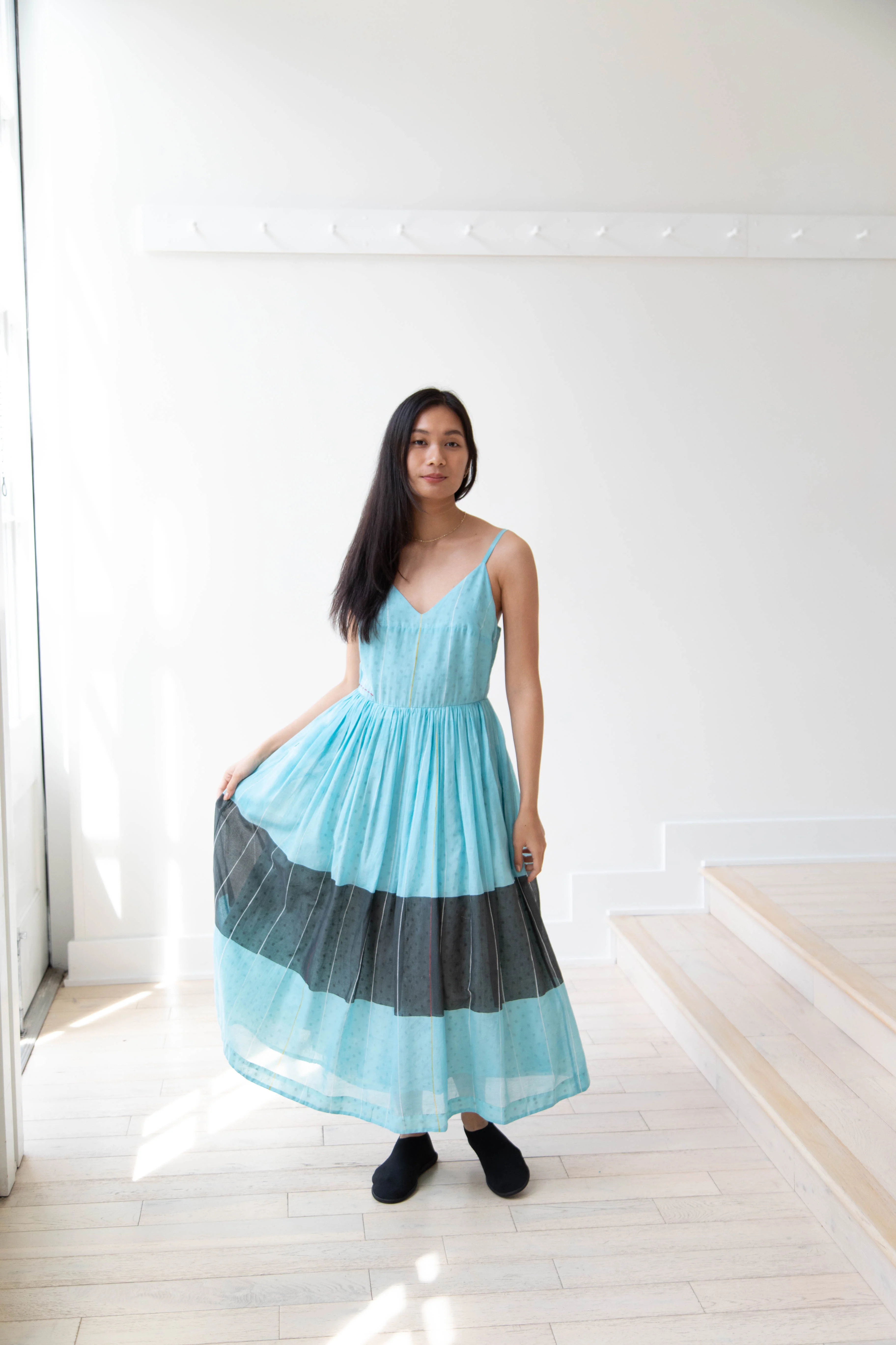 Eka | Caprice Dress in Light Blue Cotton - Image 20