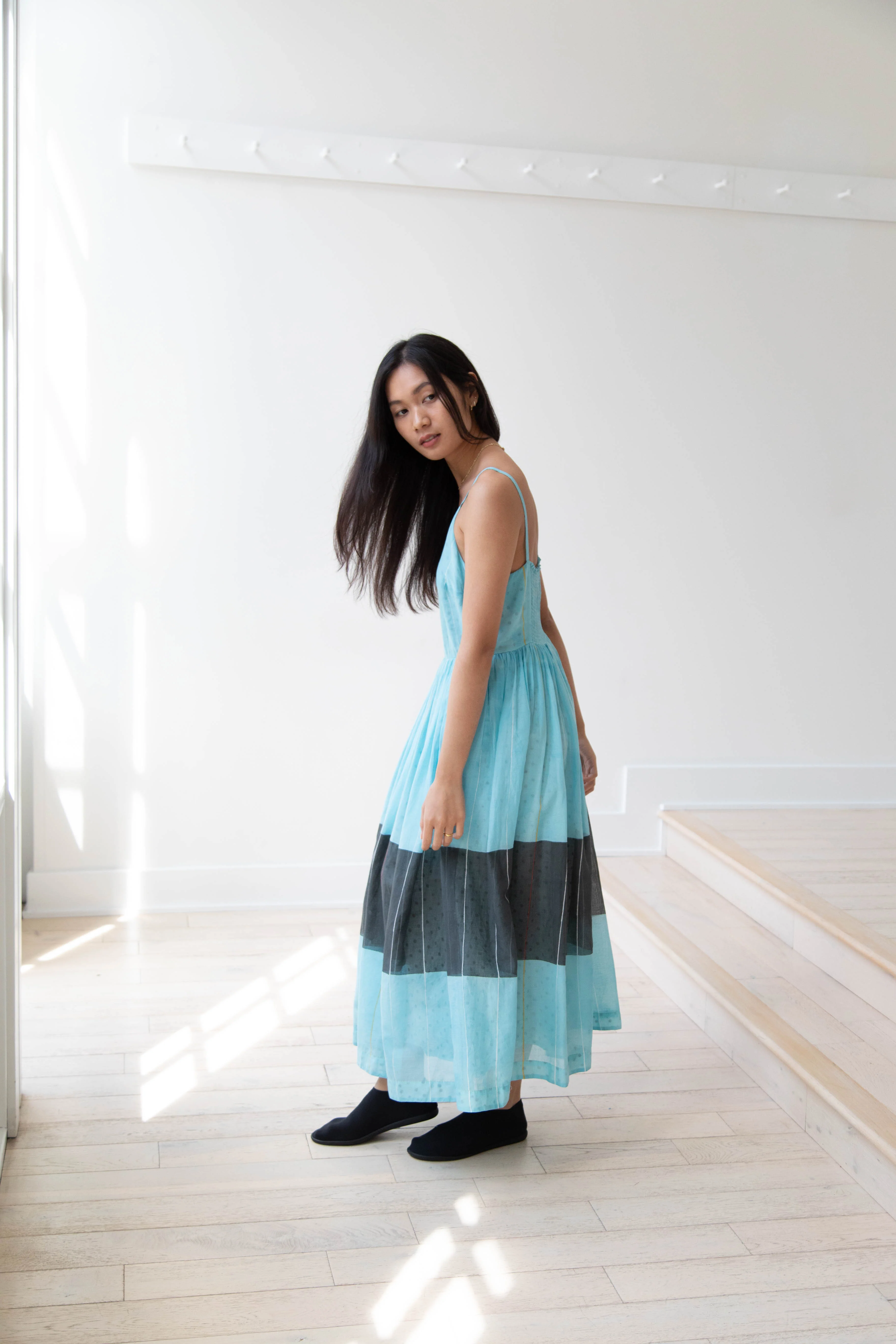 Eka | Caprice Dress in Light Blue Cotton - Image 21