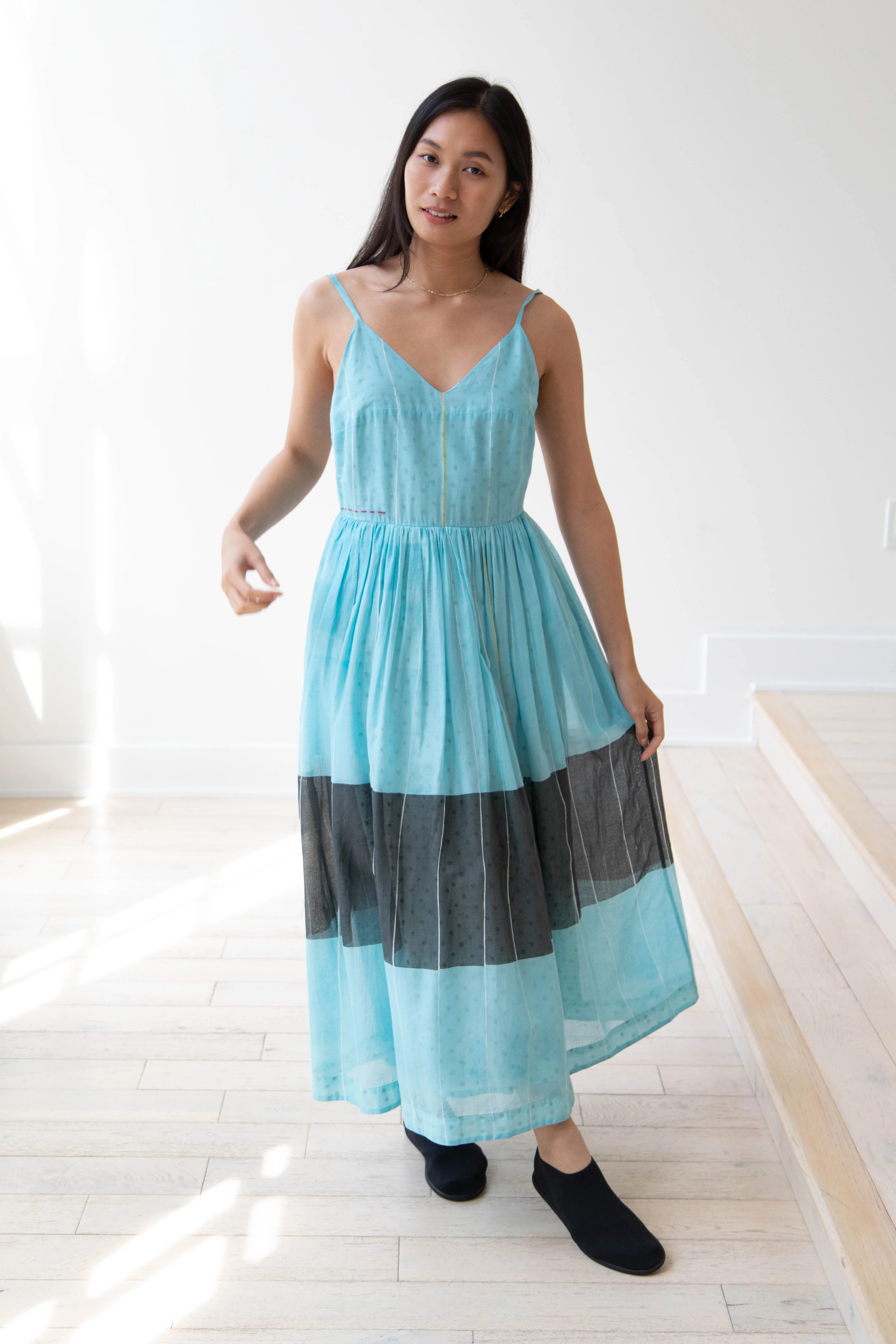 Eka | Caprice Dress in Light Blue Cotton - Image 9