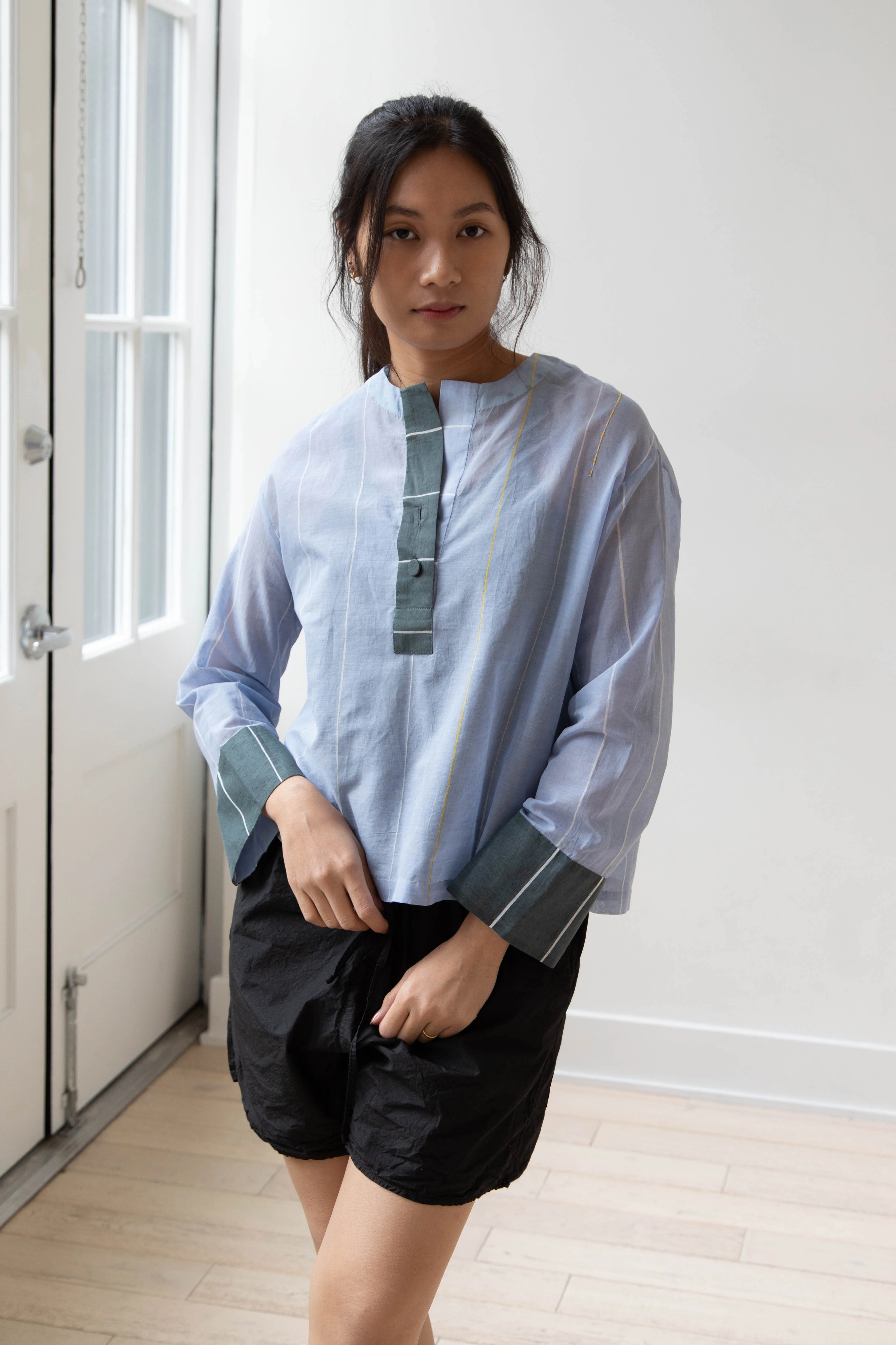 Eka | Lantana Top in Cerulean Cotton - Image 4