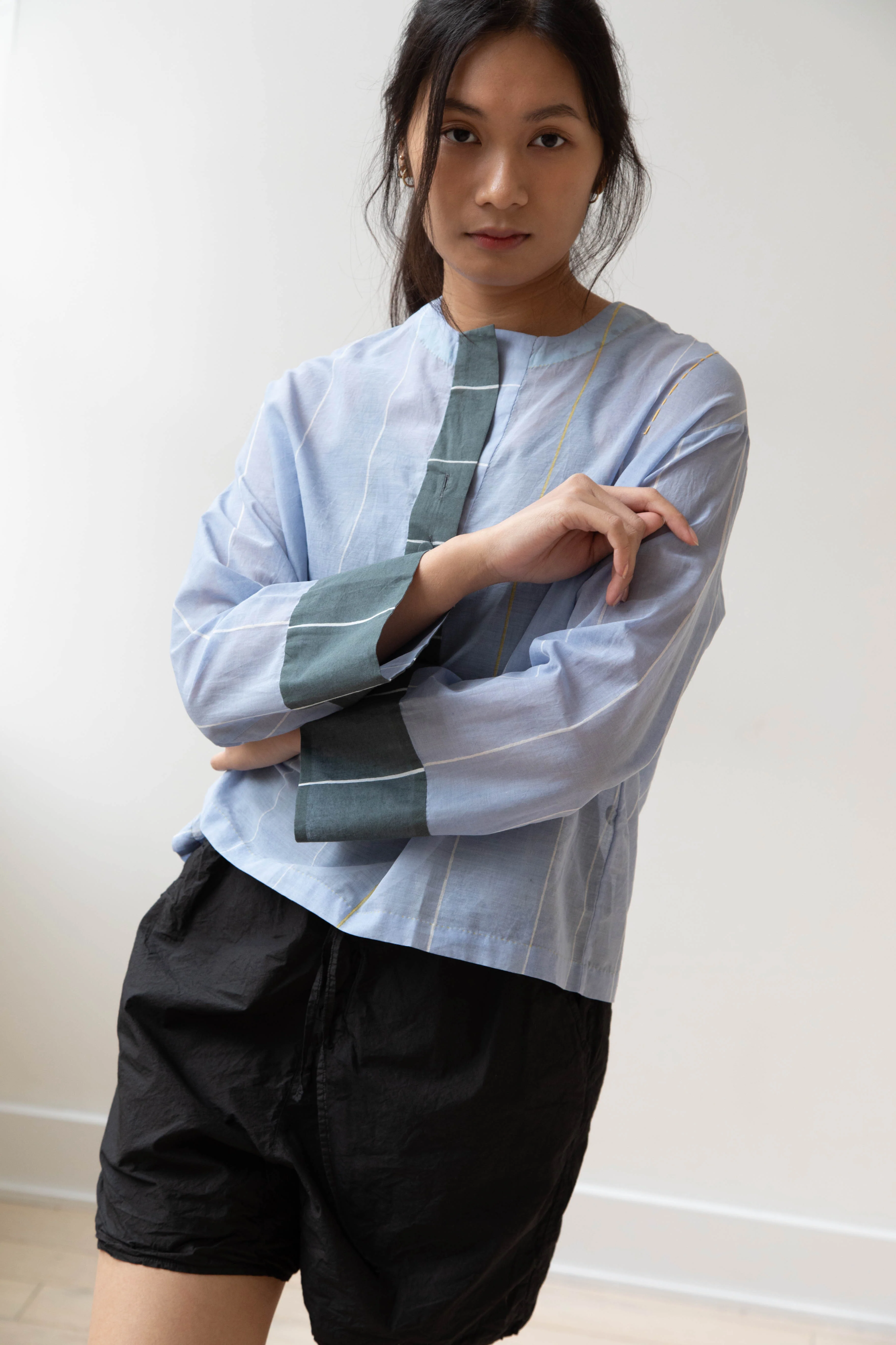 Eka | Lantana Top in Cerulean Cotton - Image 9