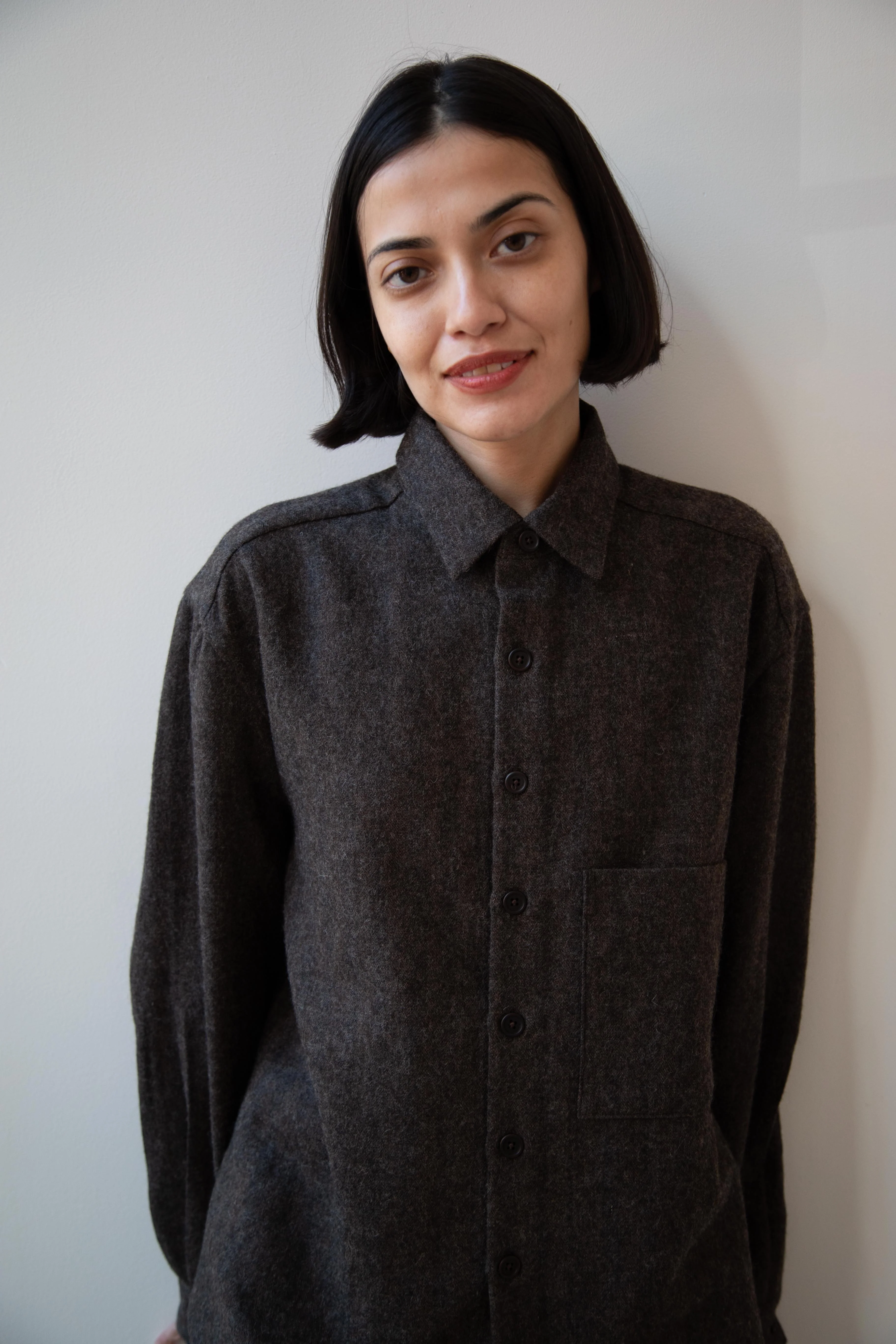 Evan Kinori | Big Shirt Two in Dark Brown - Image 9
