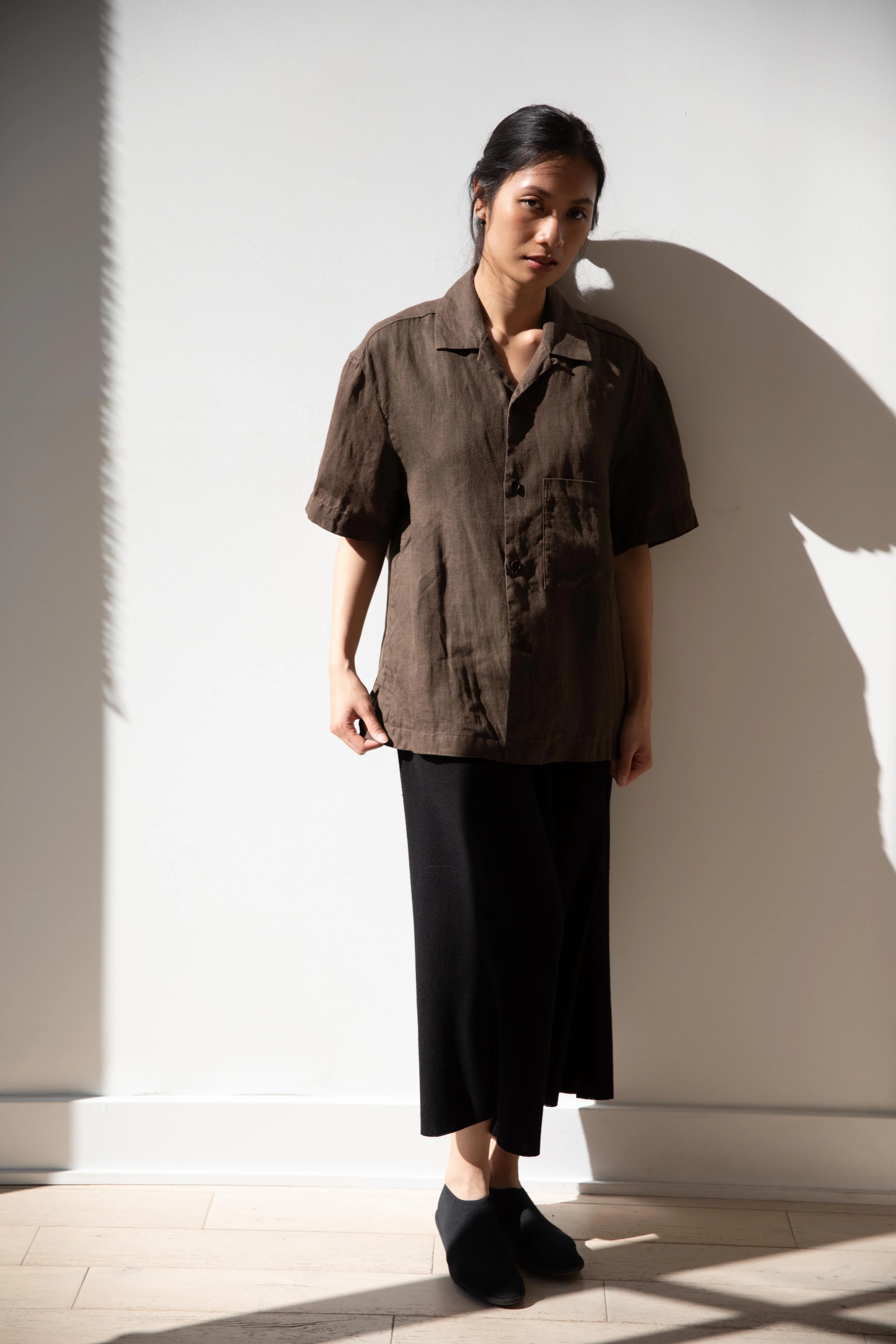 Evan Kinori | Short Sleeve Shirt in Dark Olive - Image 15