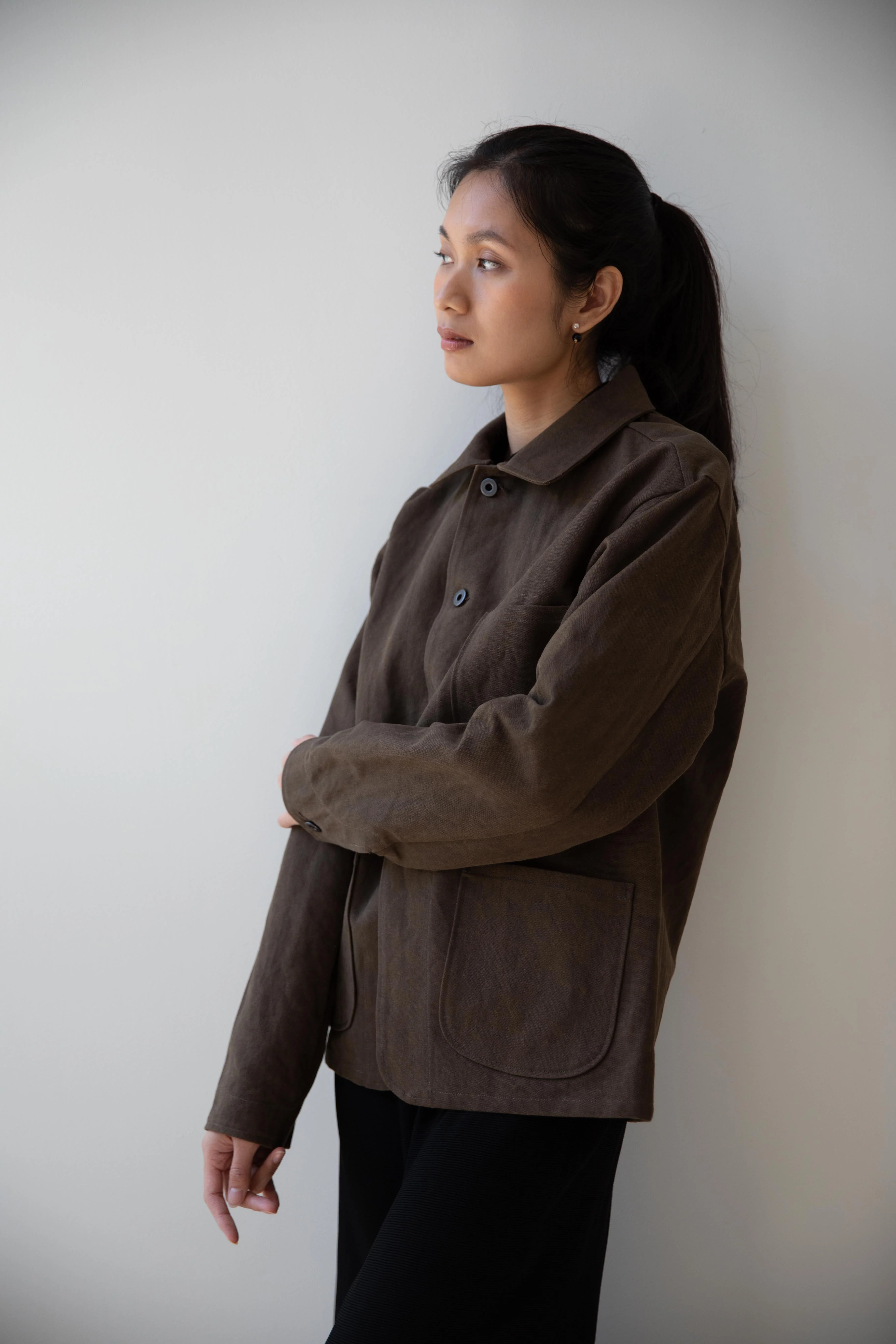 Evan Kinori | Three Pocket Jacket in Dark Olive - Image 28