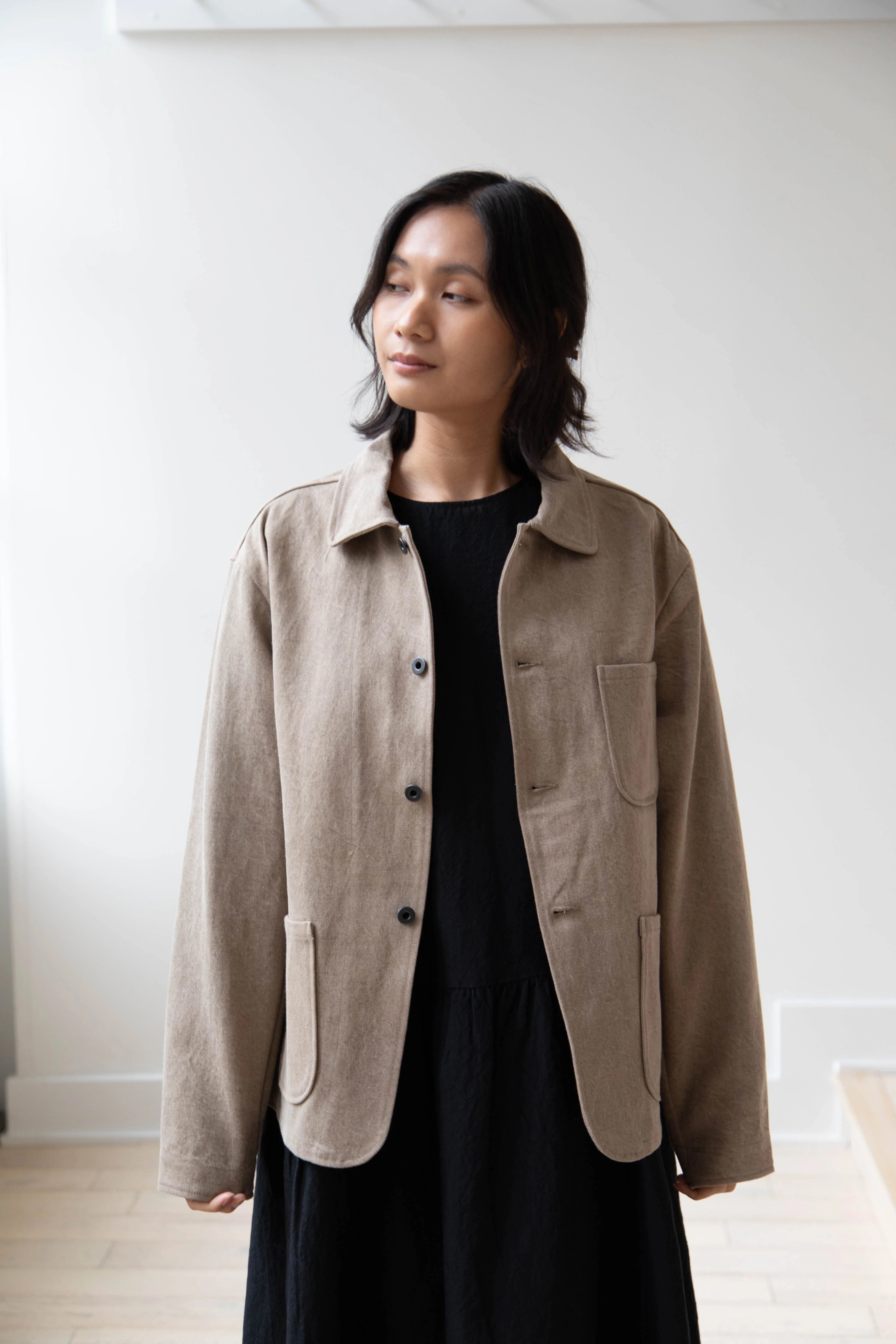 Evan Kinori | Three Pocket Jacket in Walnut Denim - Image 12