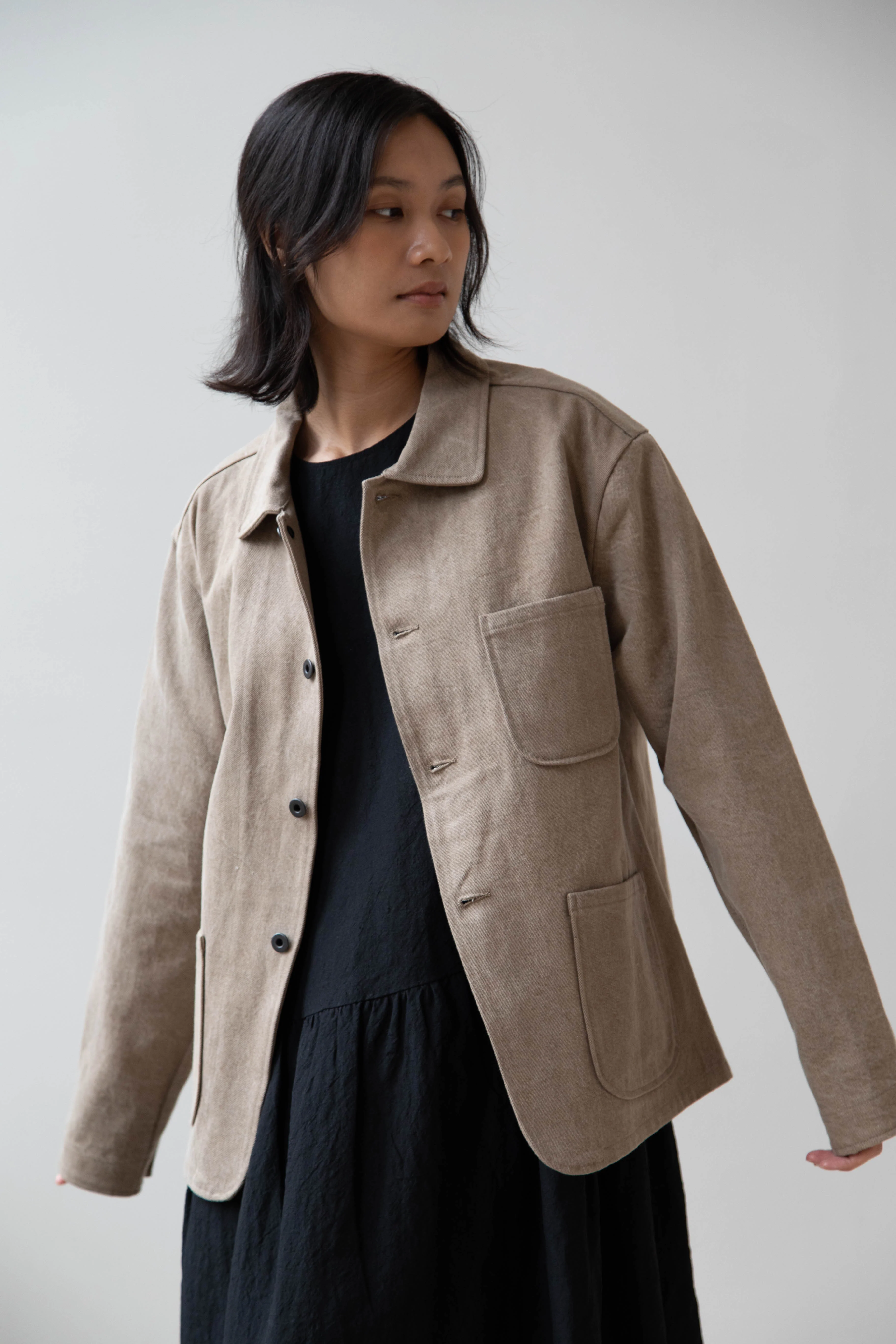 Evan Kinori | Three Pocket Jacket in Walnut Denim - Image 20