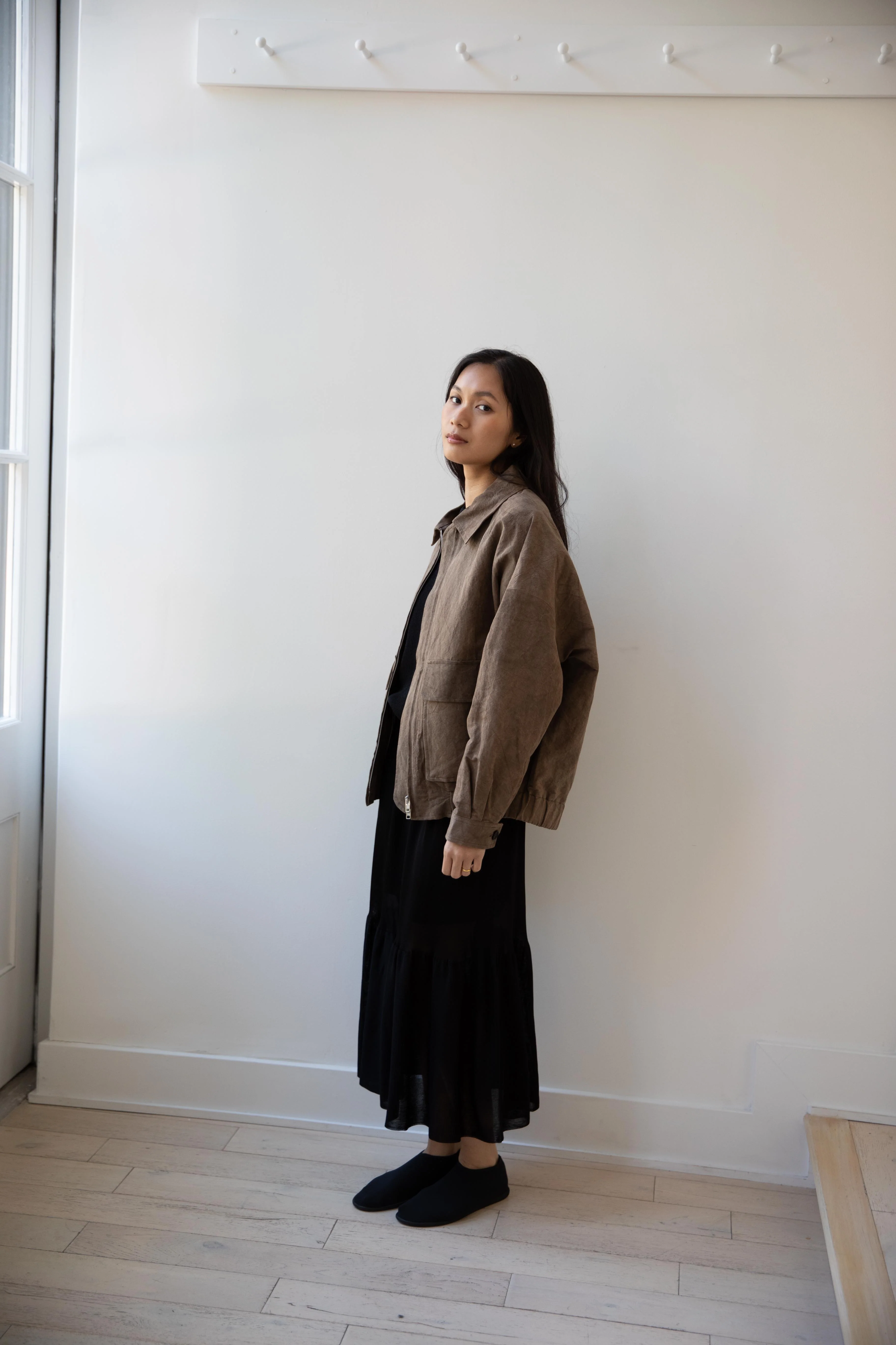Evan Kinori | Zip Jacket Two in Brown - Image 8