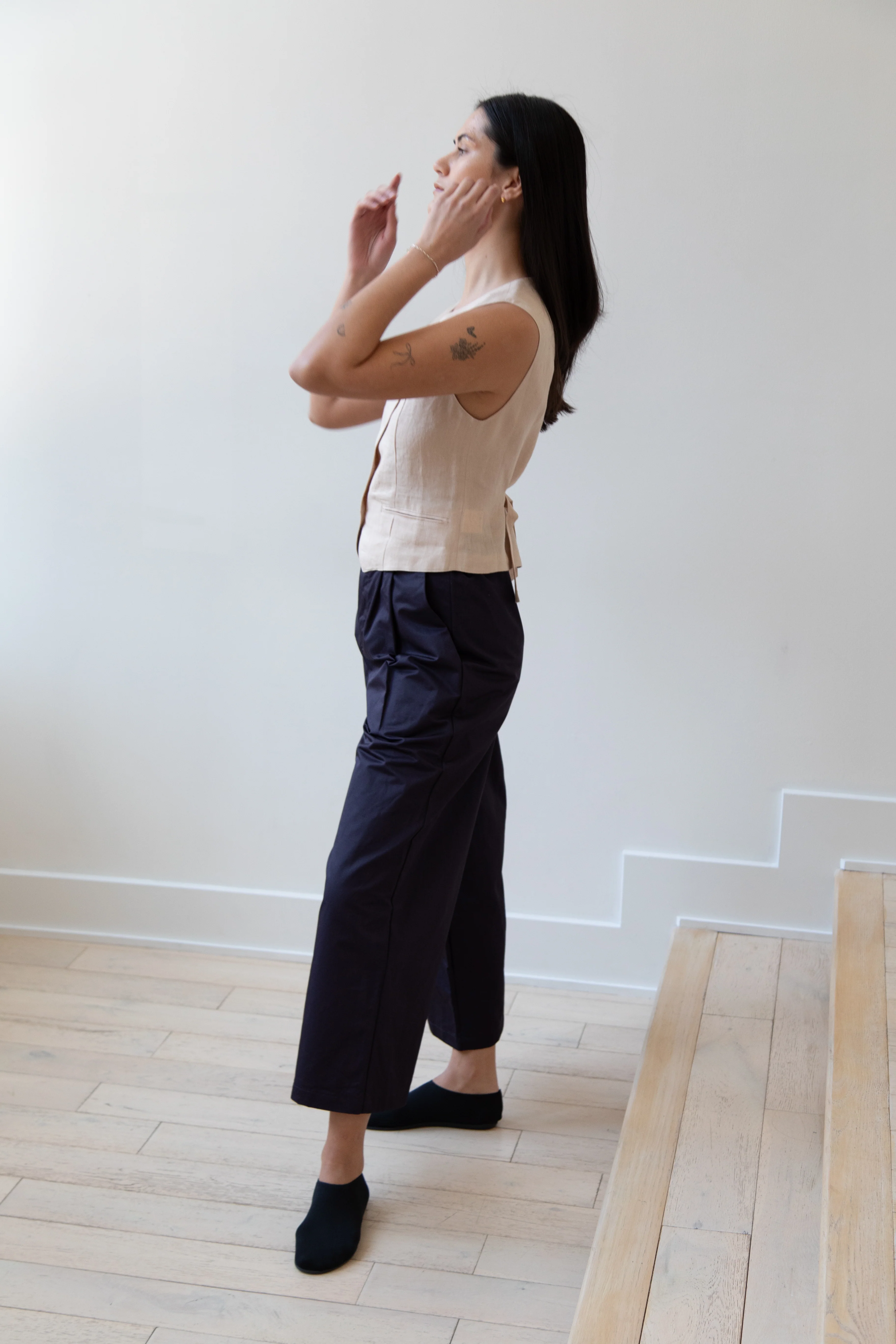 Gallego Desportes | Chino Pants in Navy Gabardine - Image 25