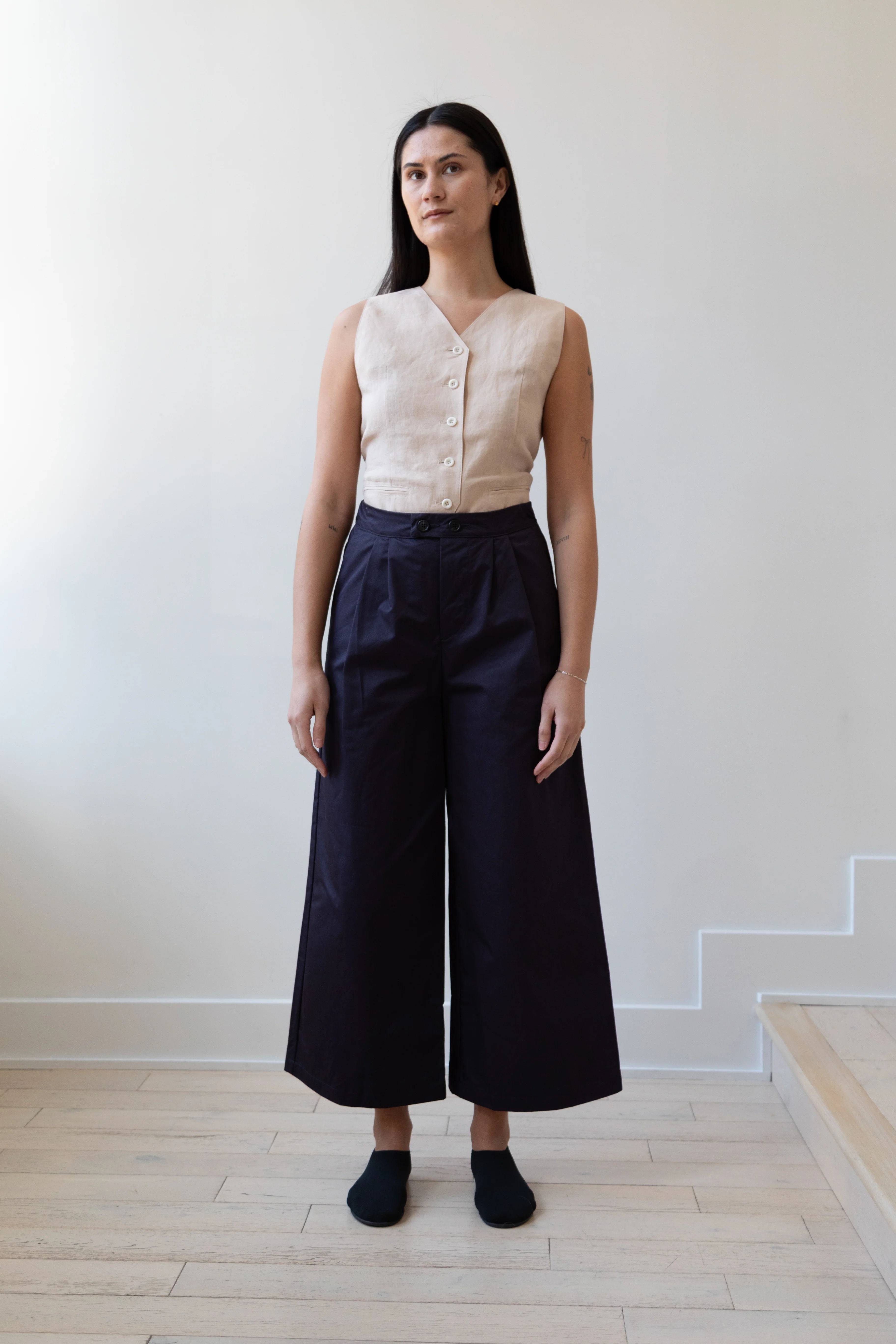 Gallego Desportes | Chino Pants in Navy Gabardine - Image 8