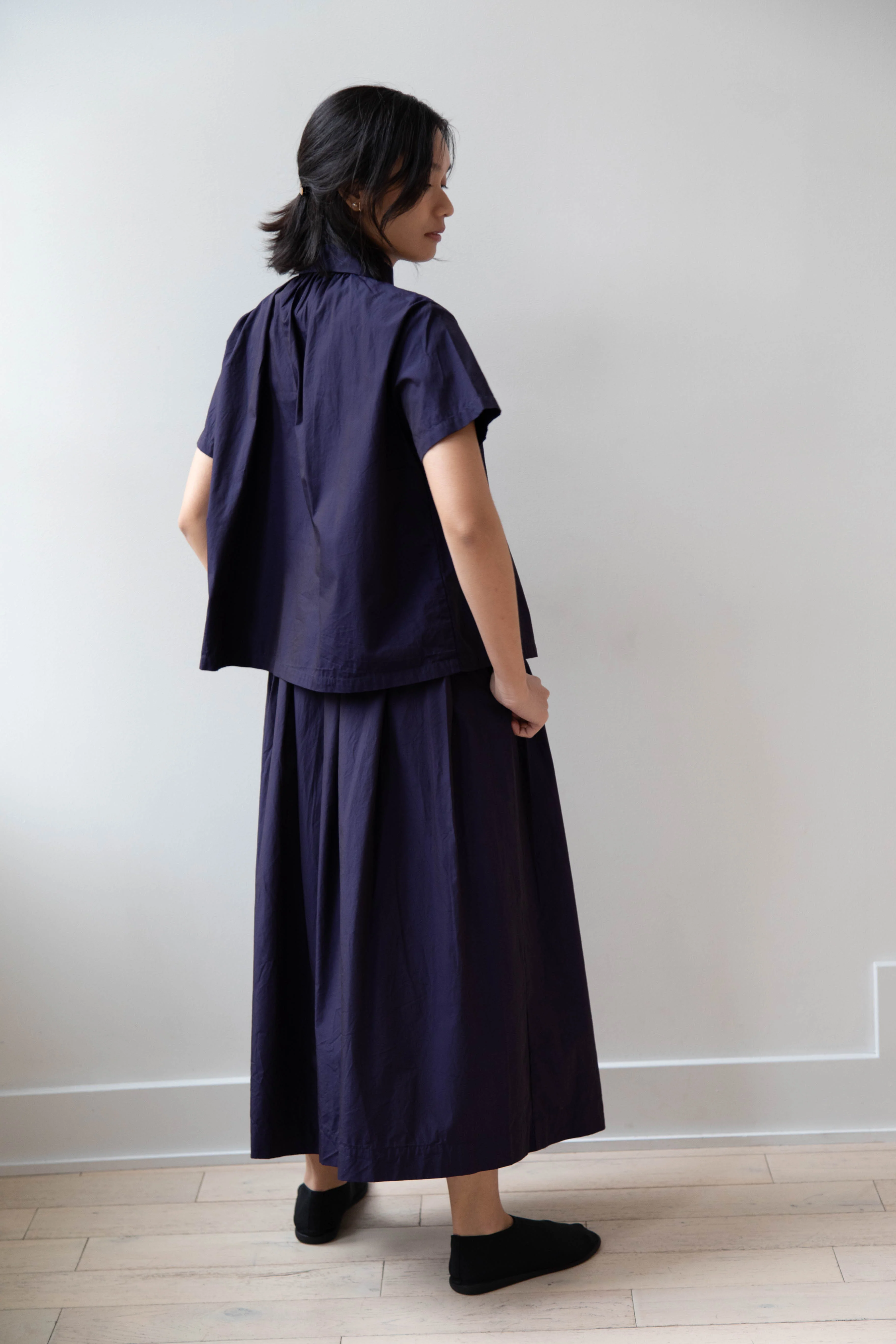 Gallego Desportes | Short Sleeve Mini Red Cross Shirt in Navy - Image 21