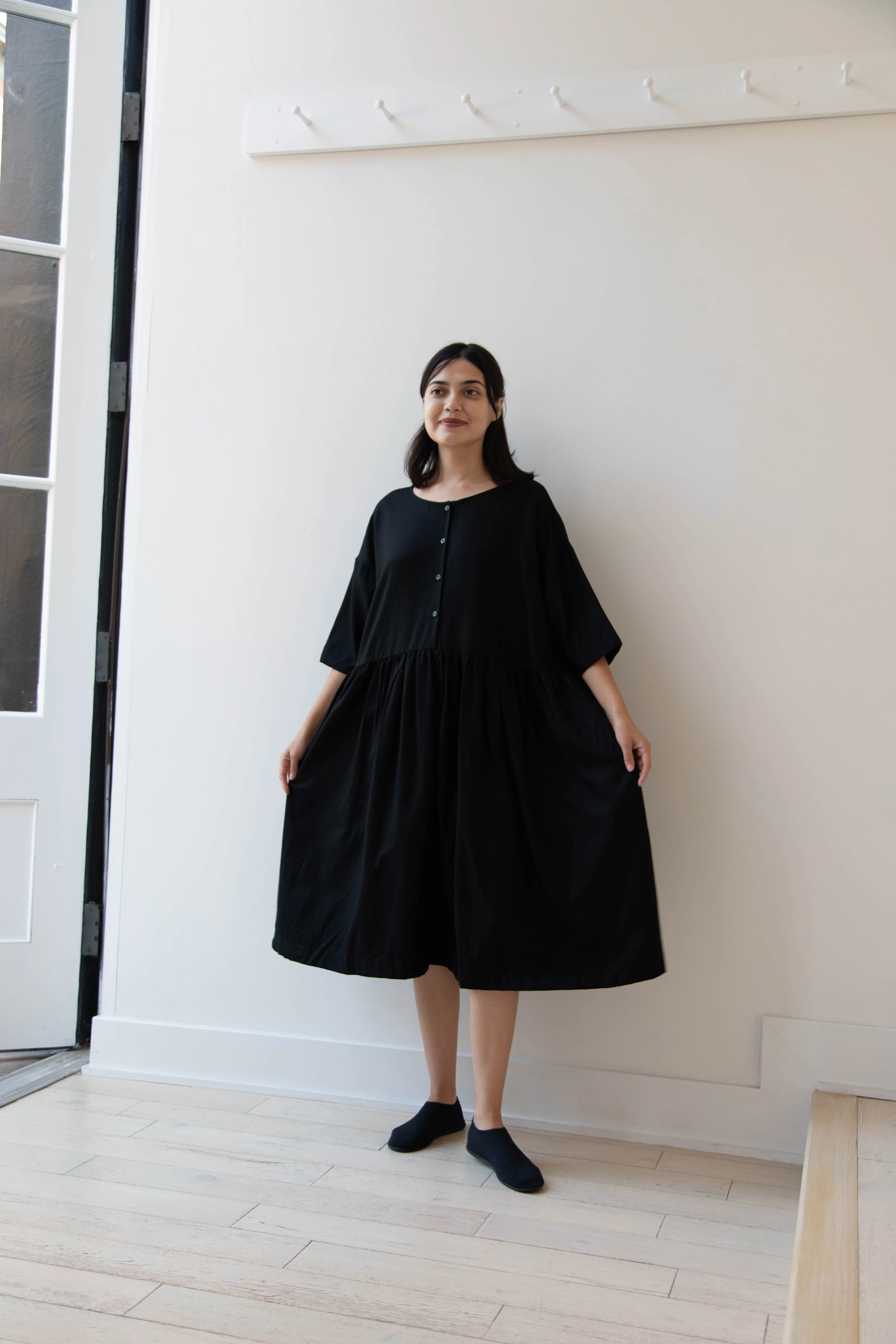 Gallego Desportes | Wool Dress in Black - Image 16