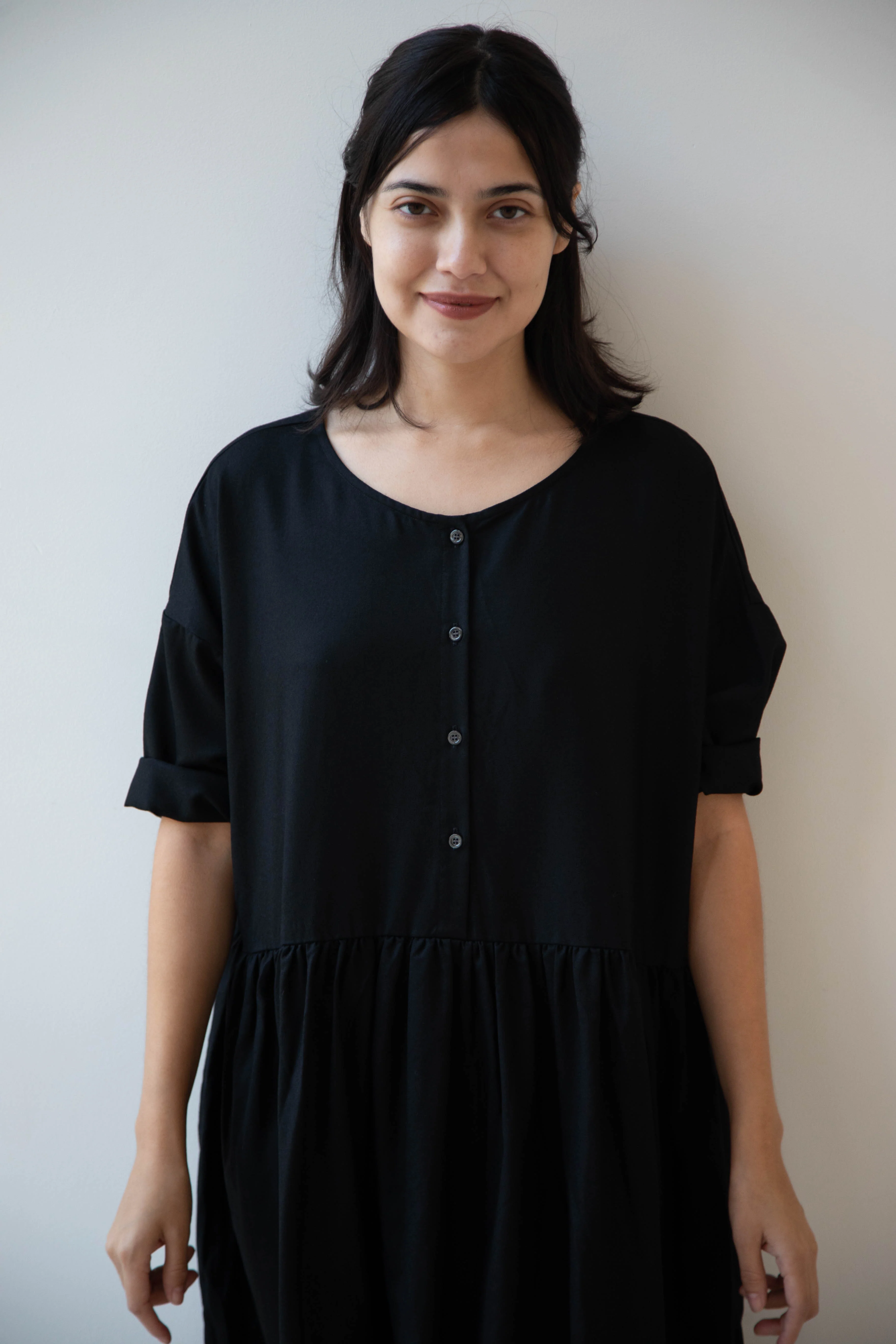 Gallego Desportes | Wool Dress in Black - Image 34