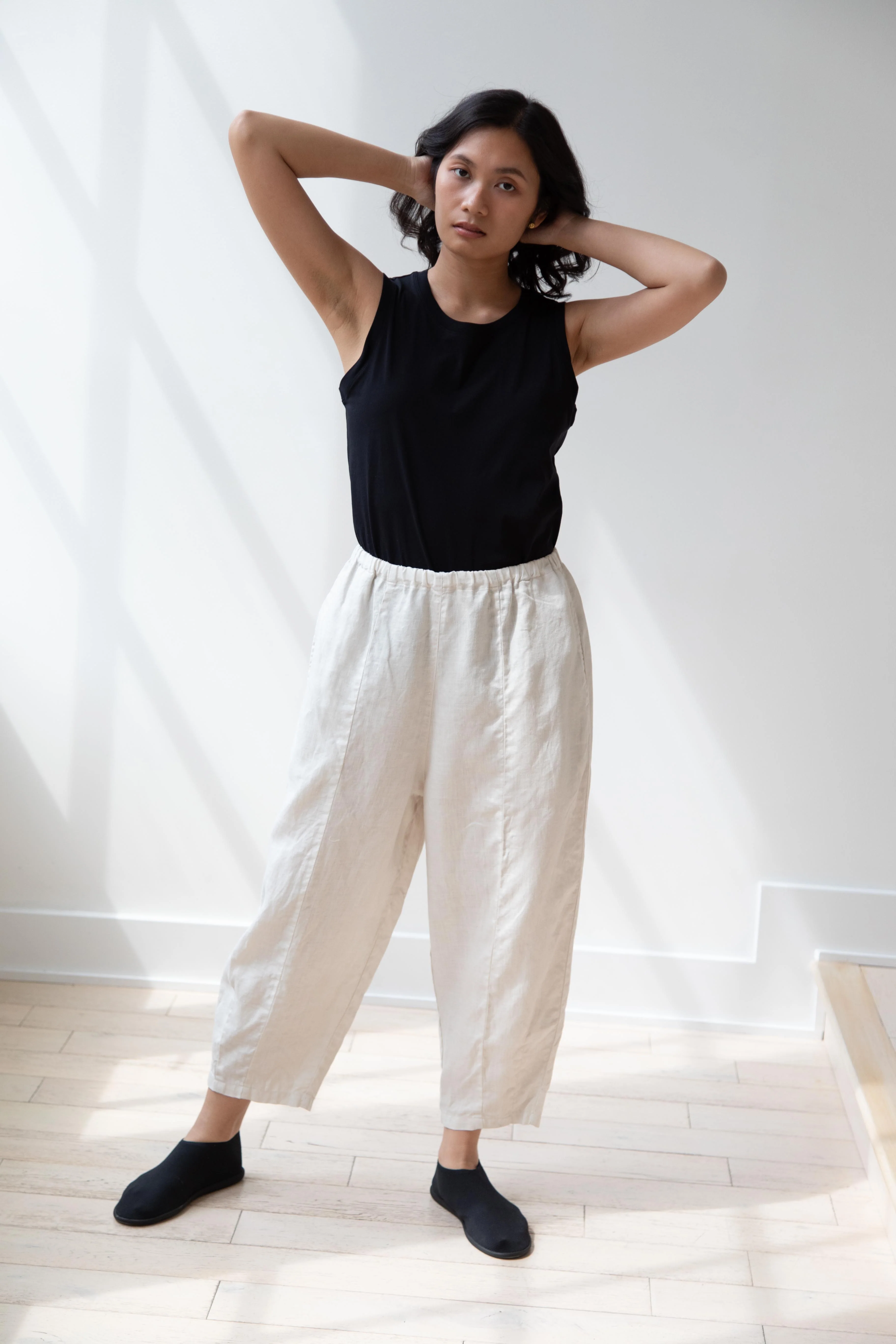 Gauze | Linen Charlie Pants in Natural - Image 11