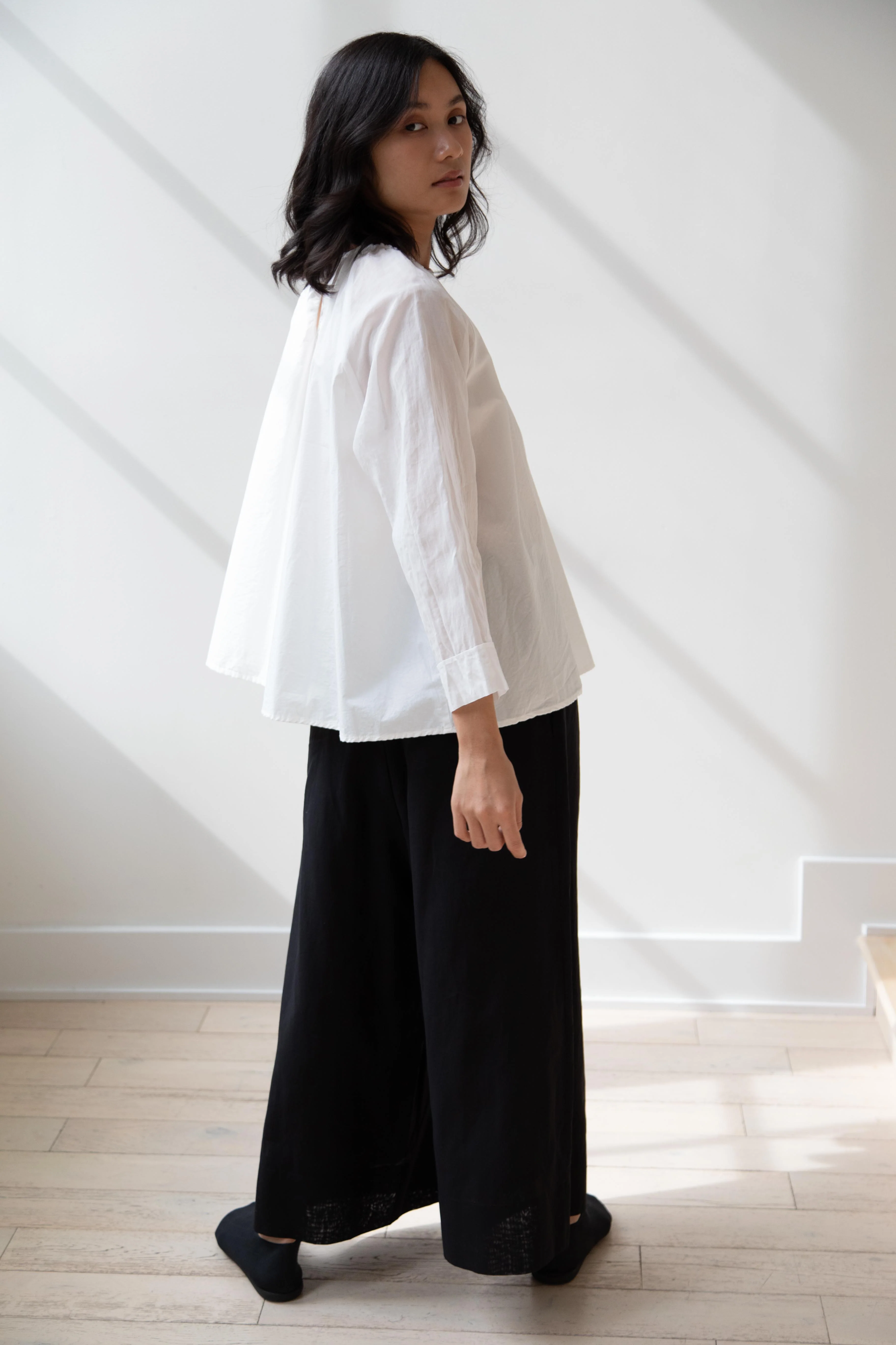 Gauze | Organdy Modernist Blouse in White - Image 22