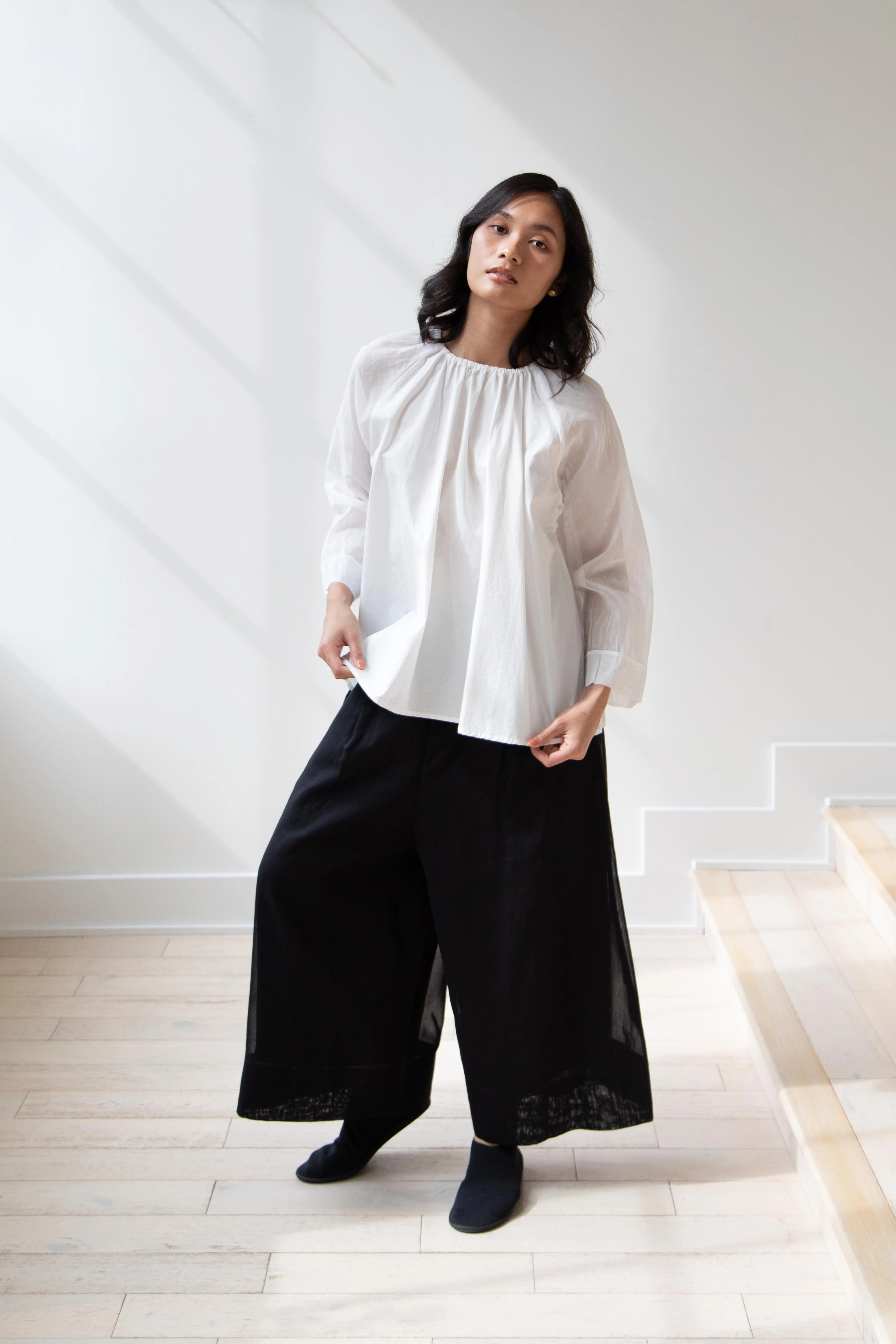 Gauze | Organdy Modernist Blouse in White - Image 3