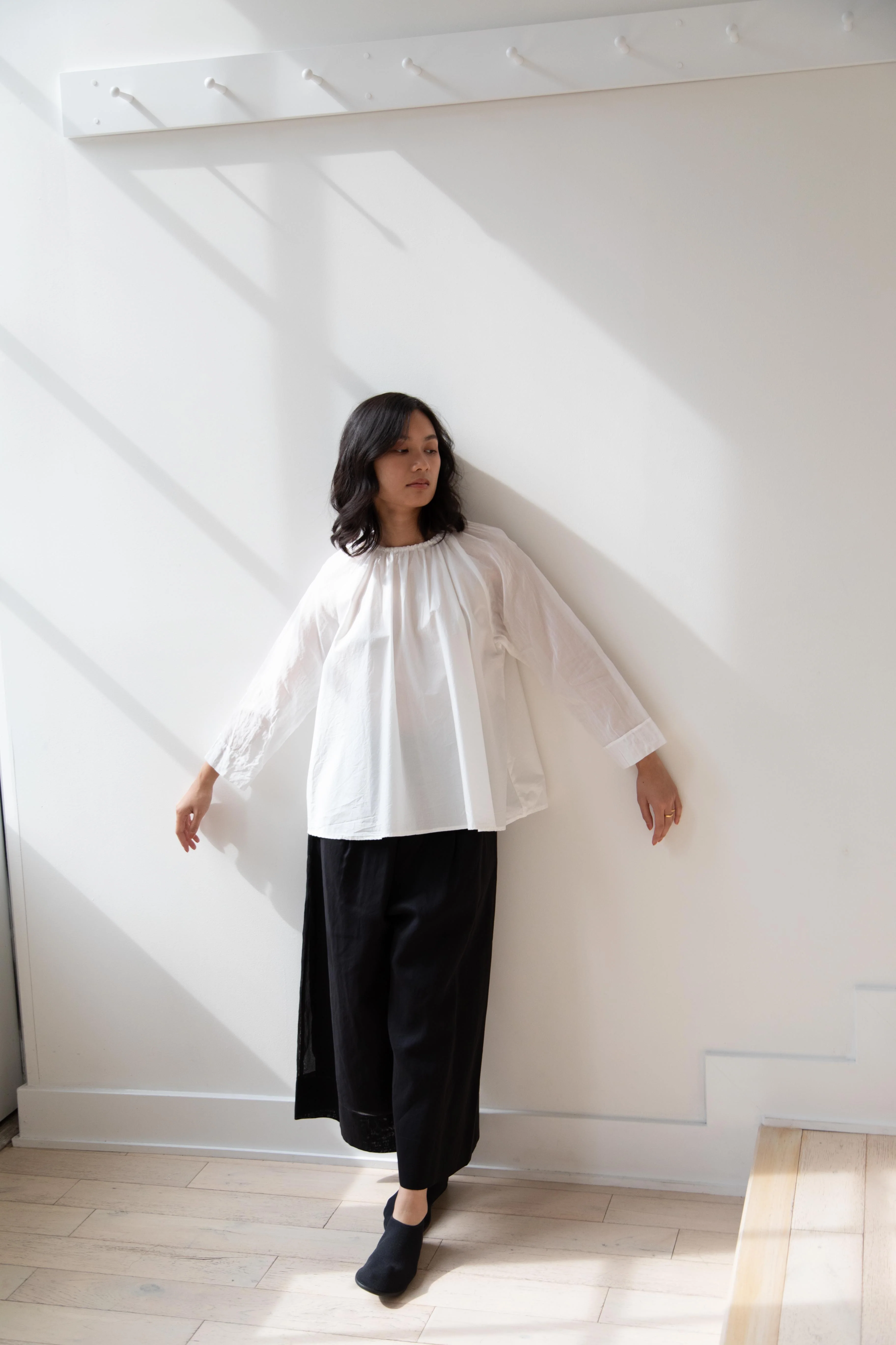 Gauze | Organdy Modernist Blouse in White - Image 30