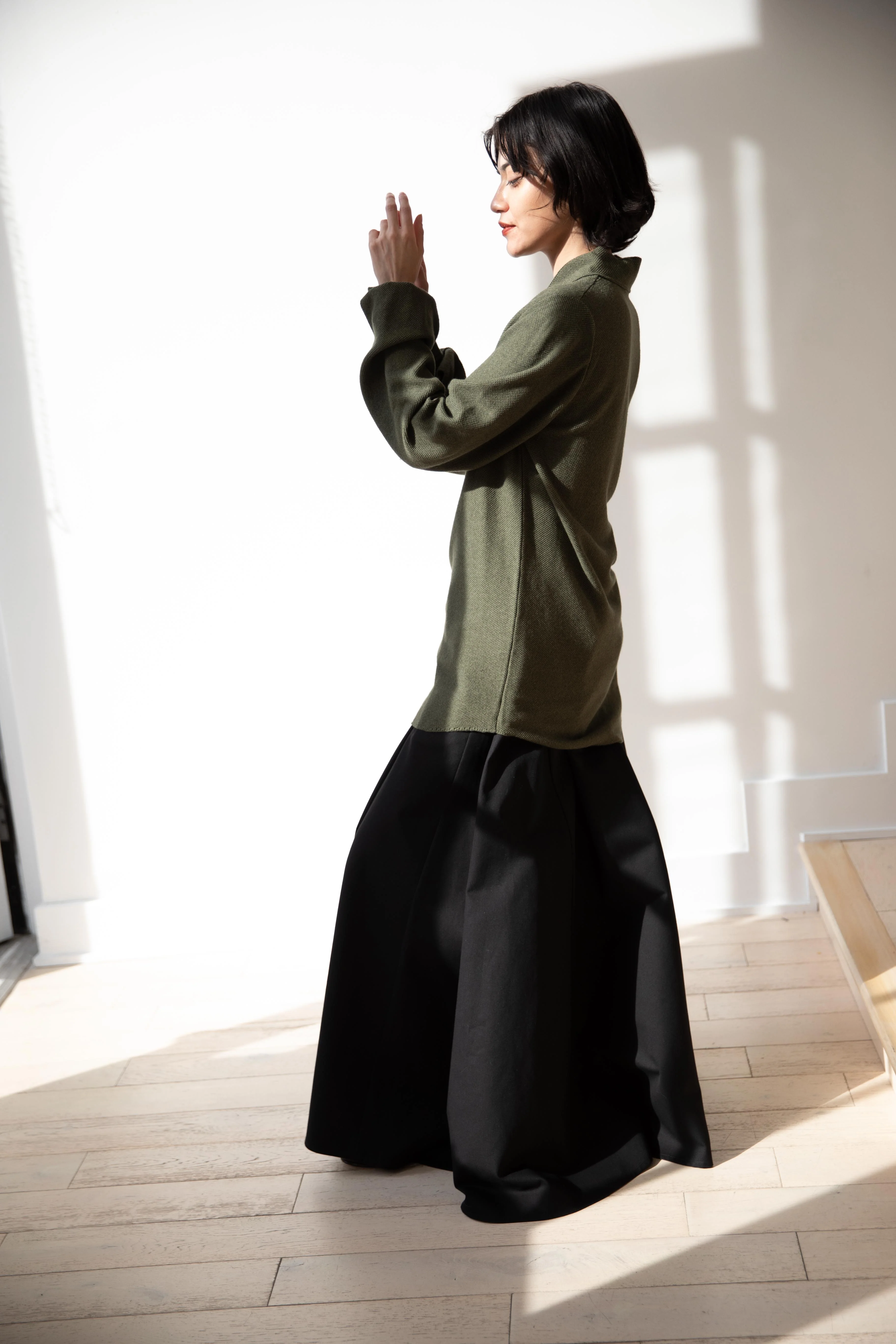 Grey's | Bib Shirt in Sage - Image 20
